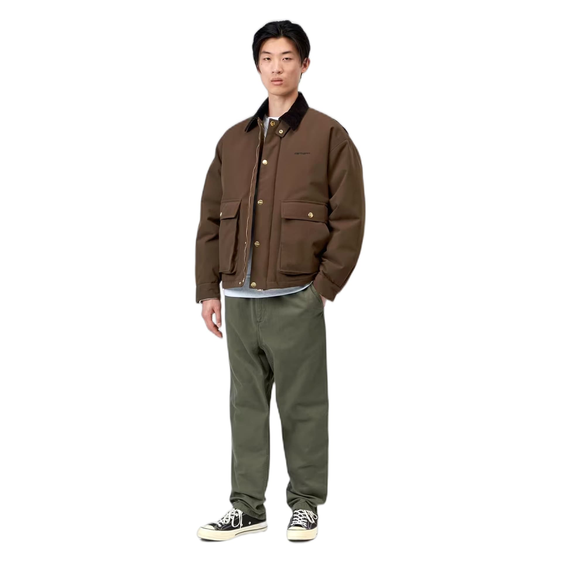 CARHARTT WIP giacca carhartt wip quentin jacket - tobacco / black - 3