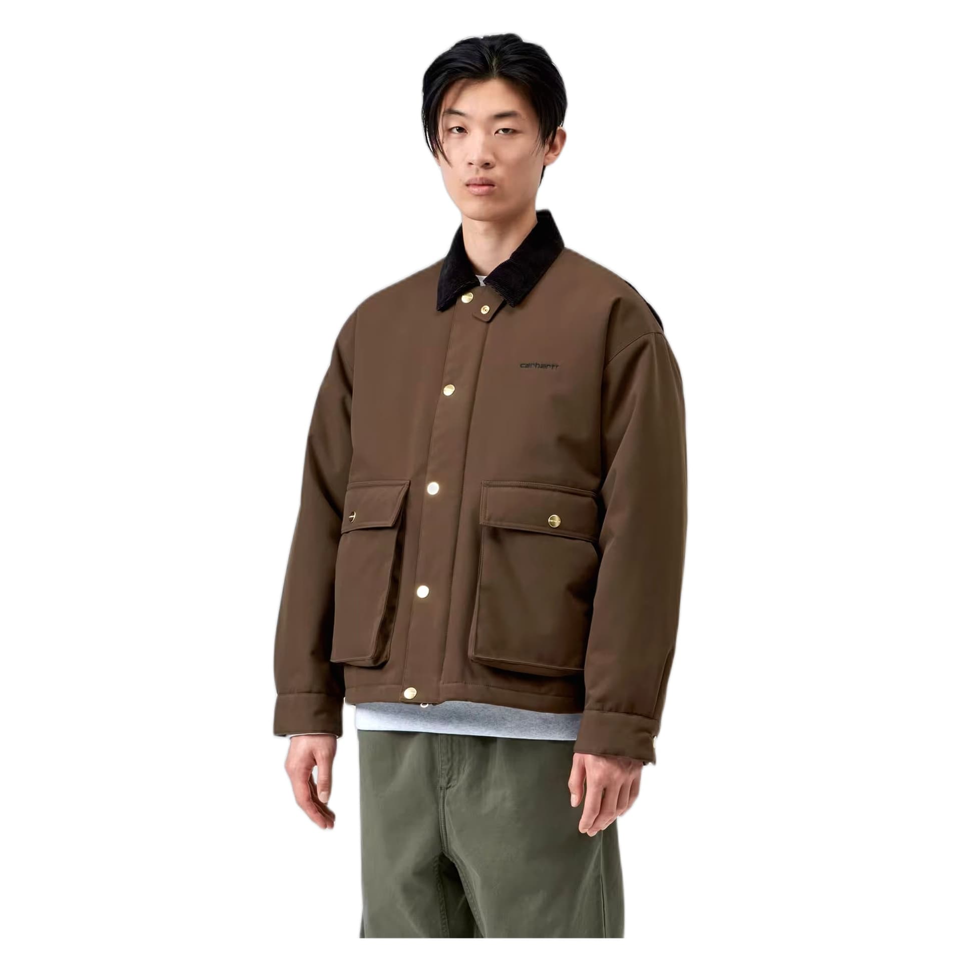 CARHARTT WIP giacca carhartt wip quentin jacket - tobacco / black - 4