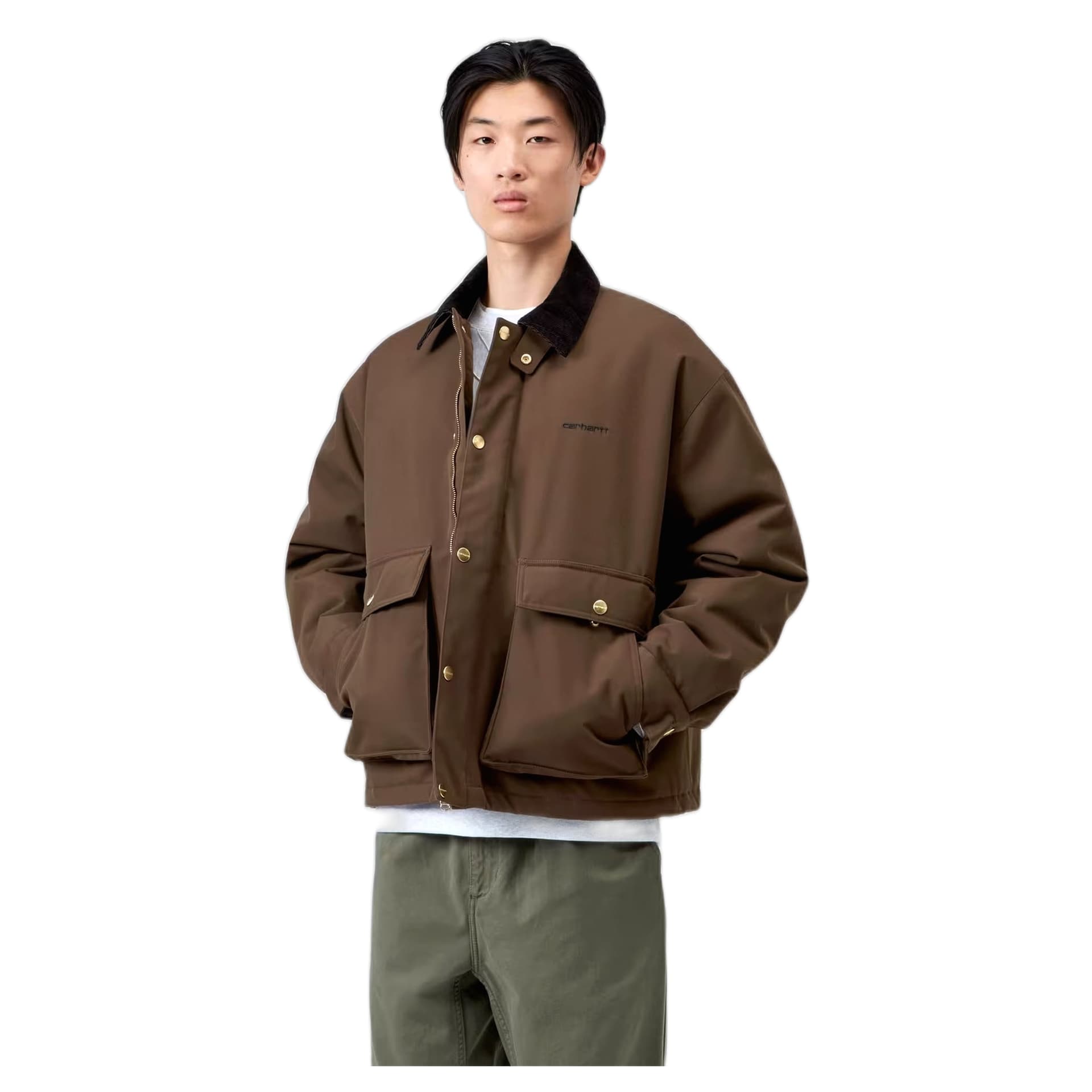 CARHARTT WIP giacca carhartt wip quentin jacket - tobacco / black - 6