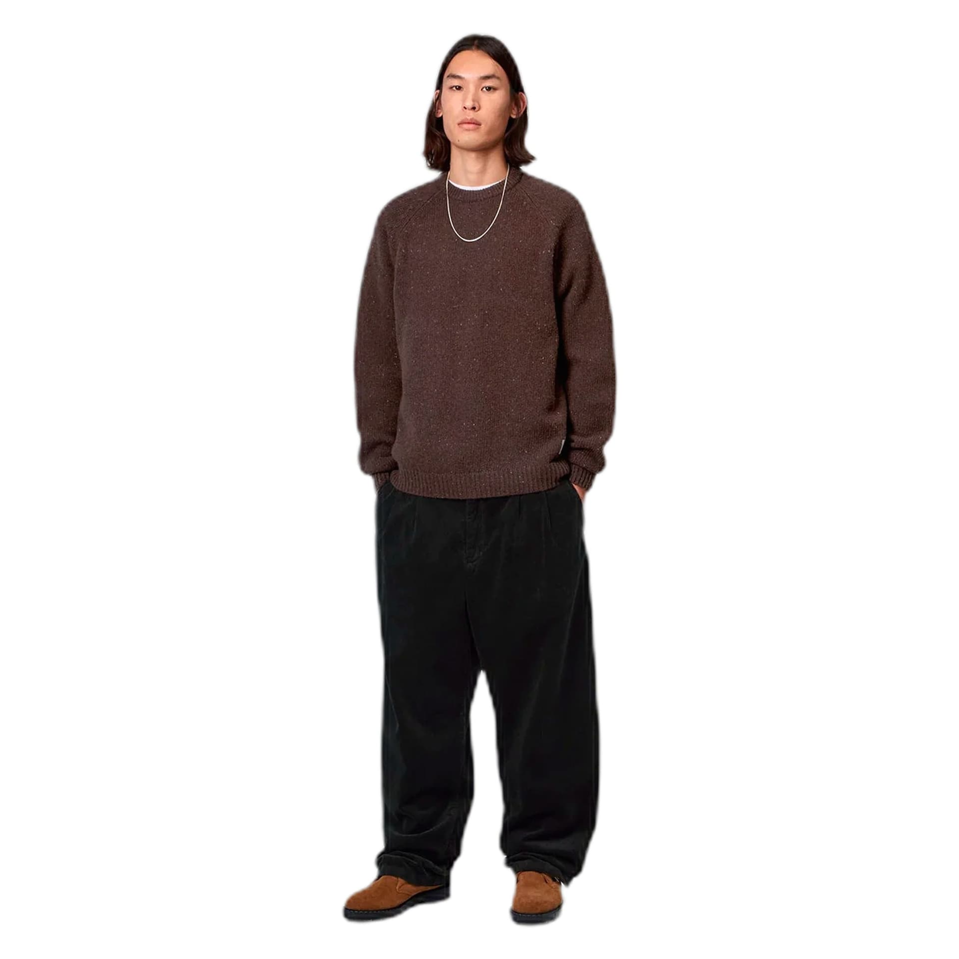 CARHARTT WIP maglione carhartt wip anglistic sweater - speckled tobacco - 2