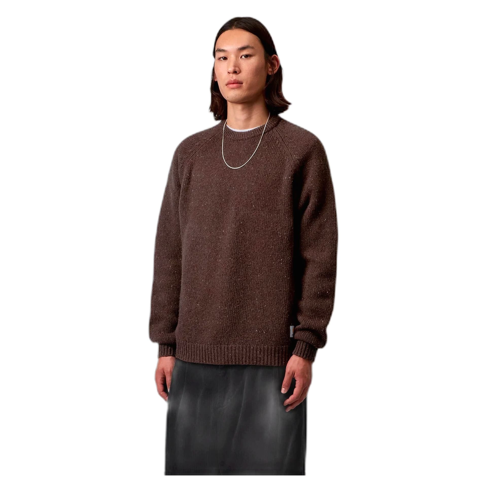 CARHARTT WIP maglione carhartt wip anglistic sweater - speckled tobacco - 3