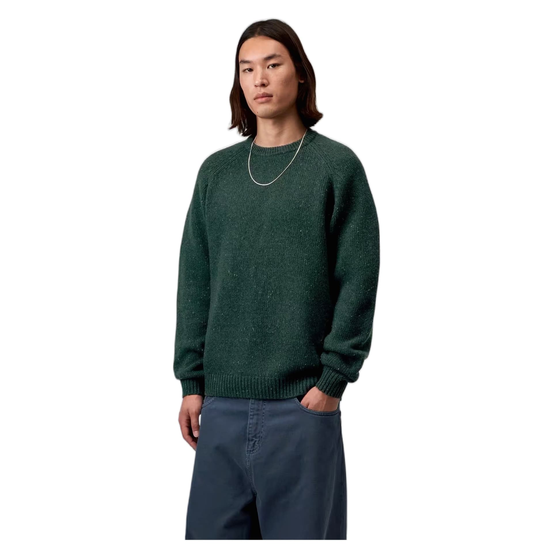 CARHARTT WIP maglione carhartt wip anglistic sweater - speckled dark scarab - 4