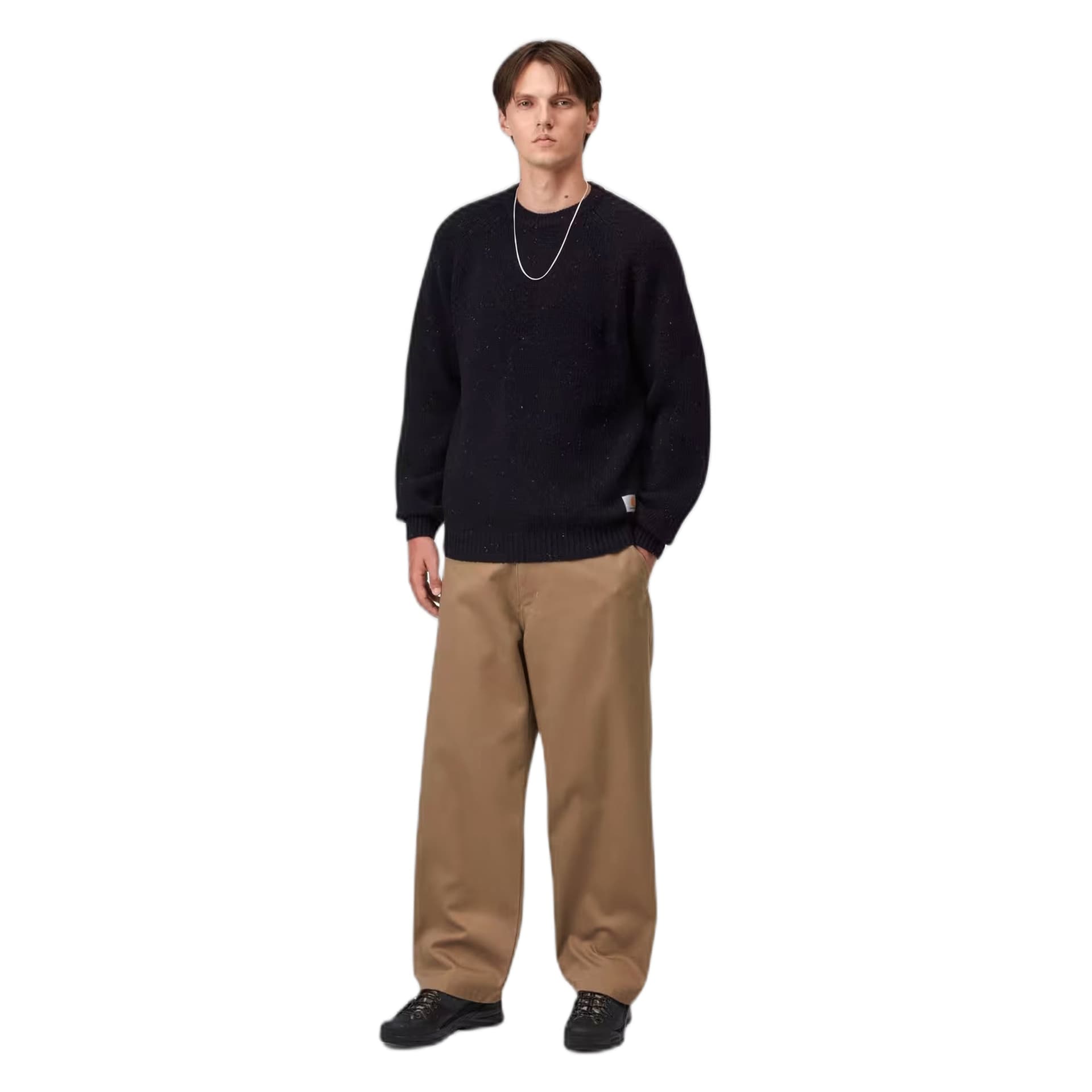 CARHARTT WIP maglione carhartt wip anglistic sweater - speckled dark navy - 2