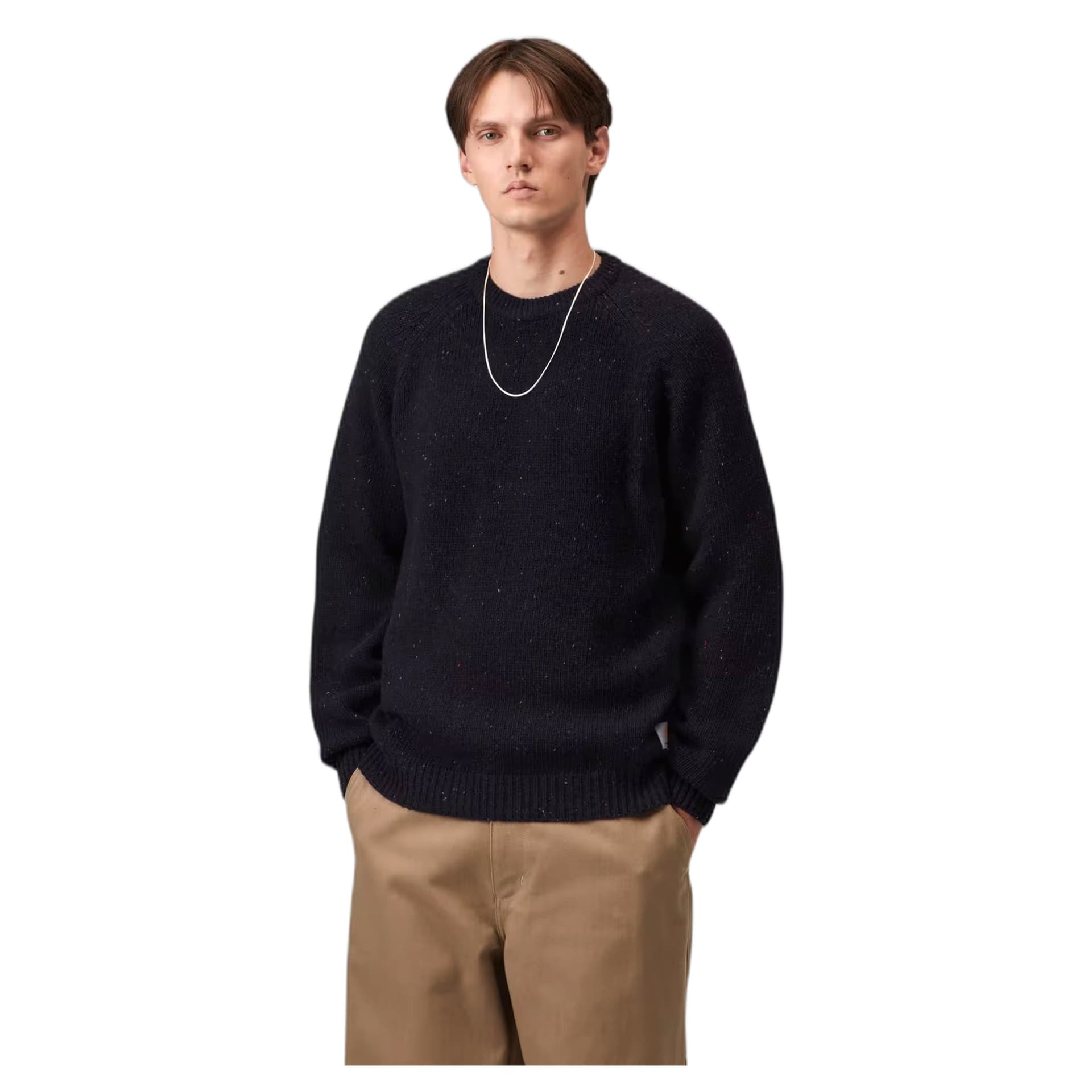 CARHARTT WIP maglione carhartt wip anglistic sweater - speckled dark navy - 4