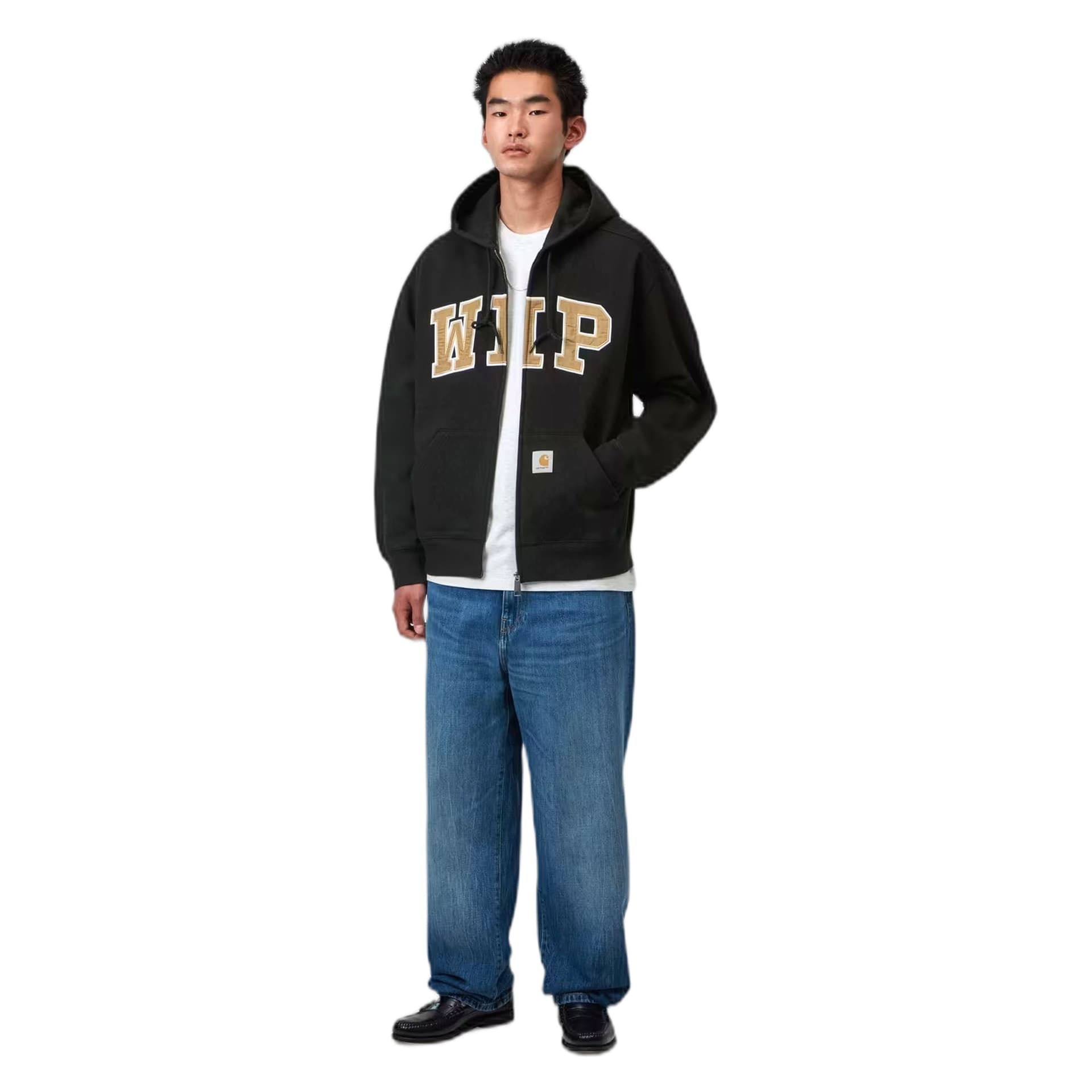 CARHARTT WIP felpa carhartt wip hooded wip sweat jacket - black stone washed - 2