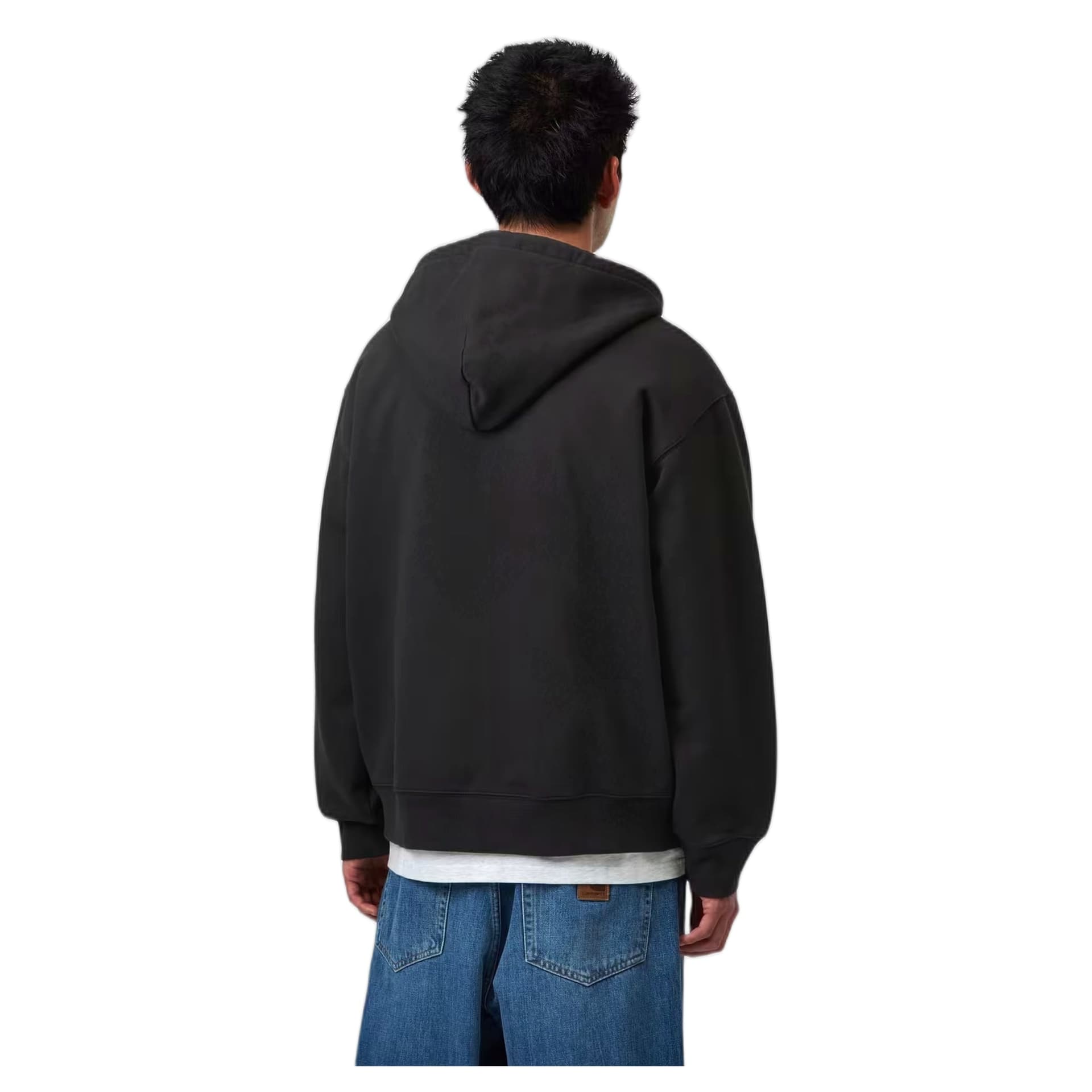 CARHARTT WIP felpa carhartt wip hooded wip sweat jacket - black stone washed - 4