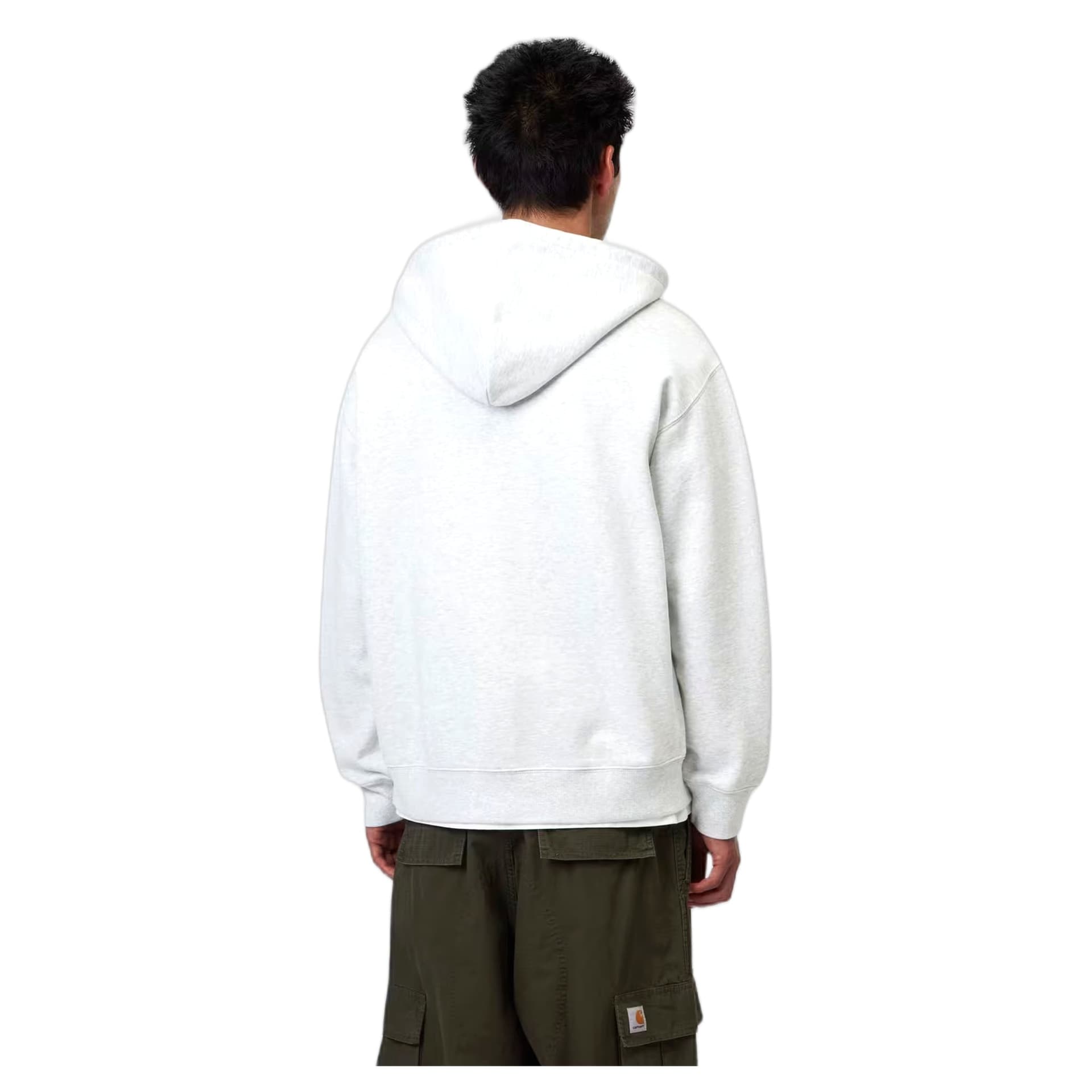 CARHARTT WIP felpa carhartt wip hooded wip sweat jacket - ash heather stone washed - 4