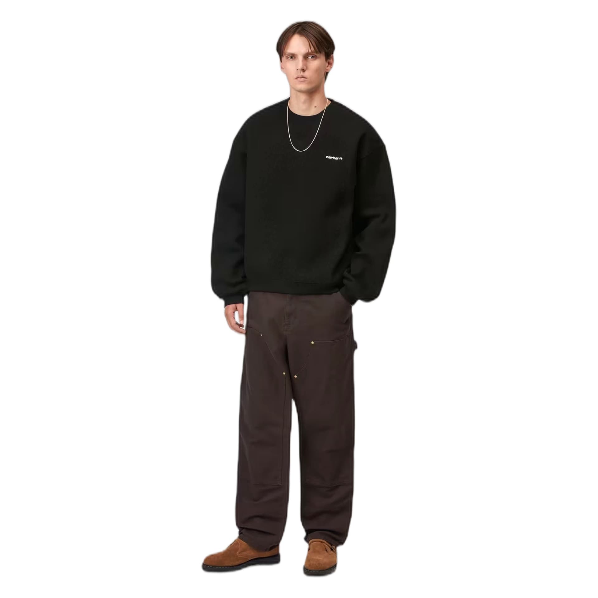 CARHARTT WIP felpa carhartt wip ebbert sweat - black / white - 2