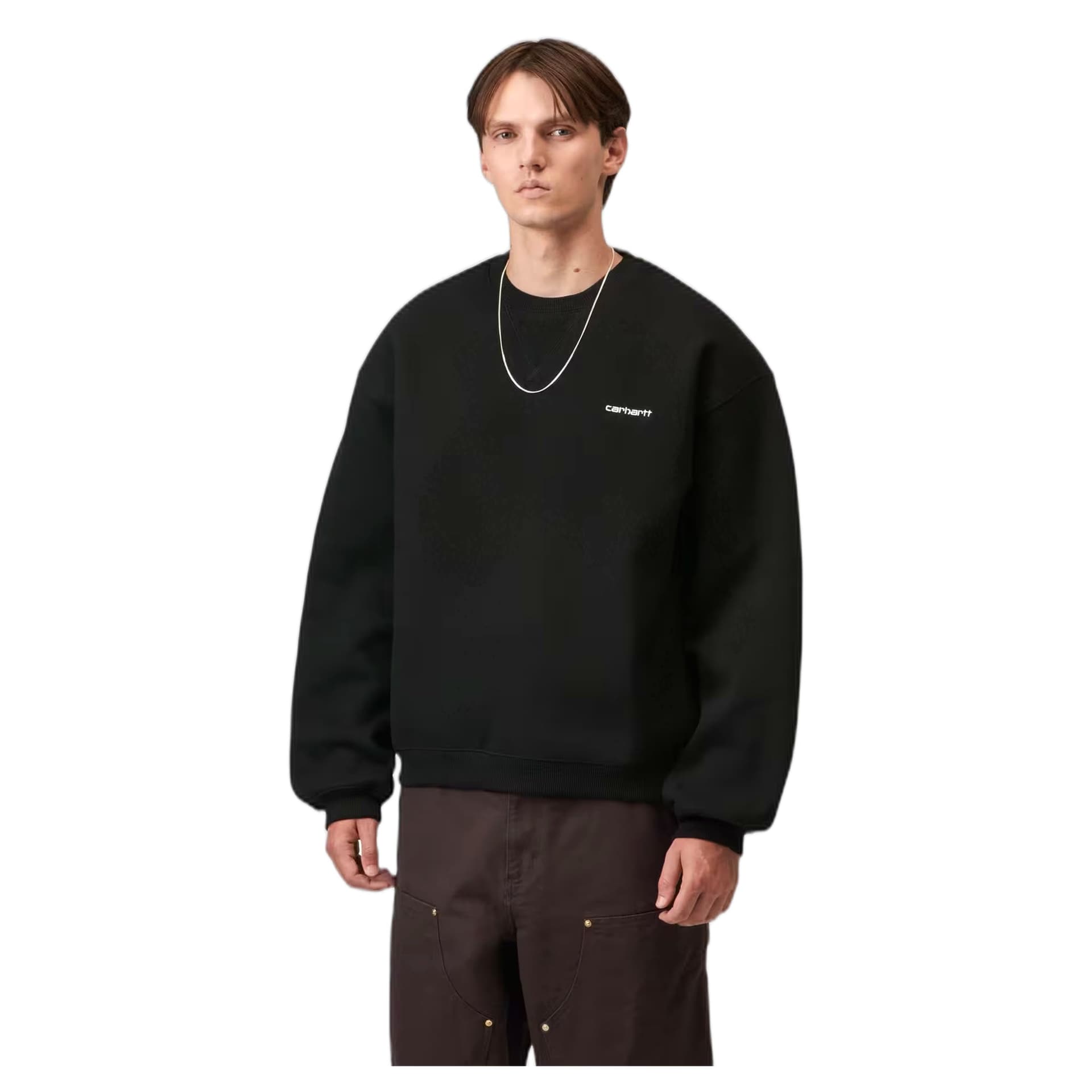 CARHARTT WIP felpa carhartt wip ebbert sweat - black / white - 4