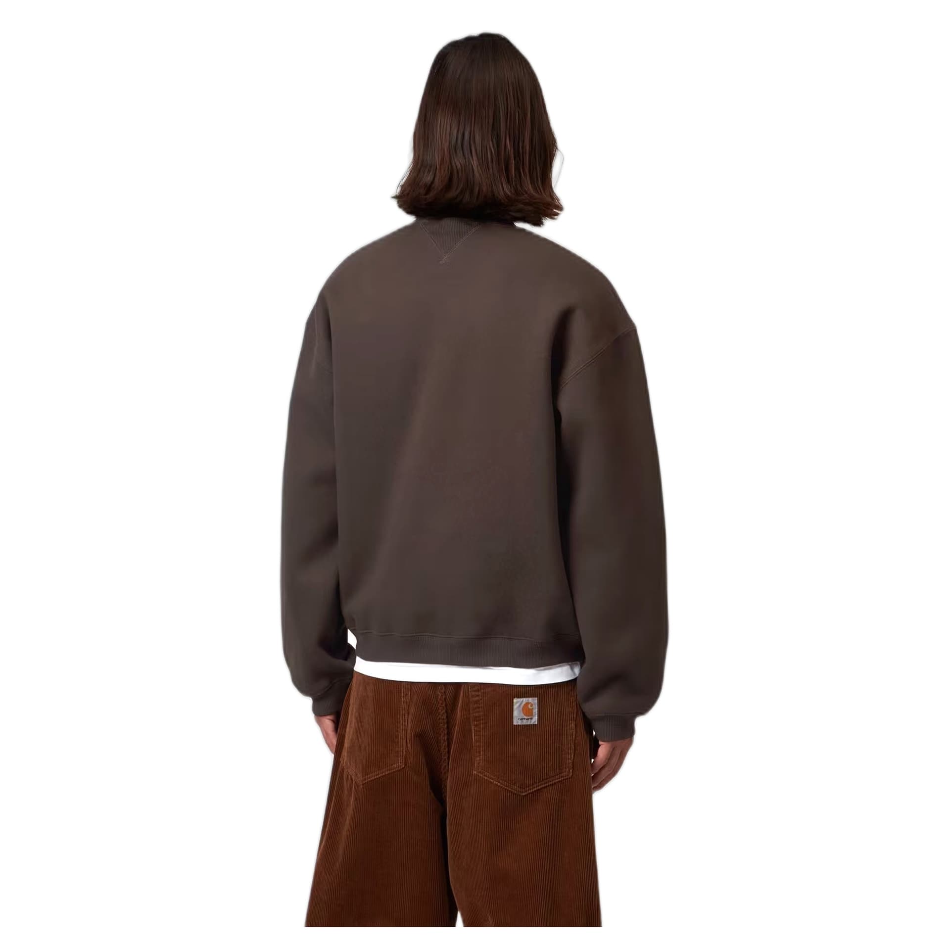 CARHARTT WIP felpa carhartt wip ebbert sweat - tobacco / white - 3