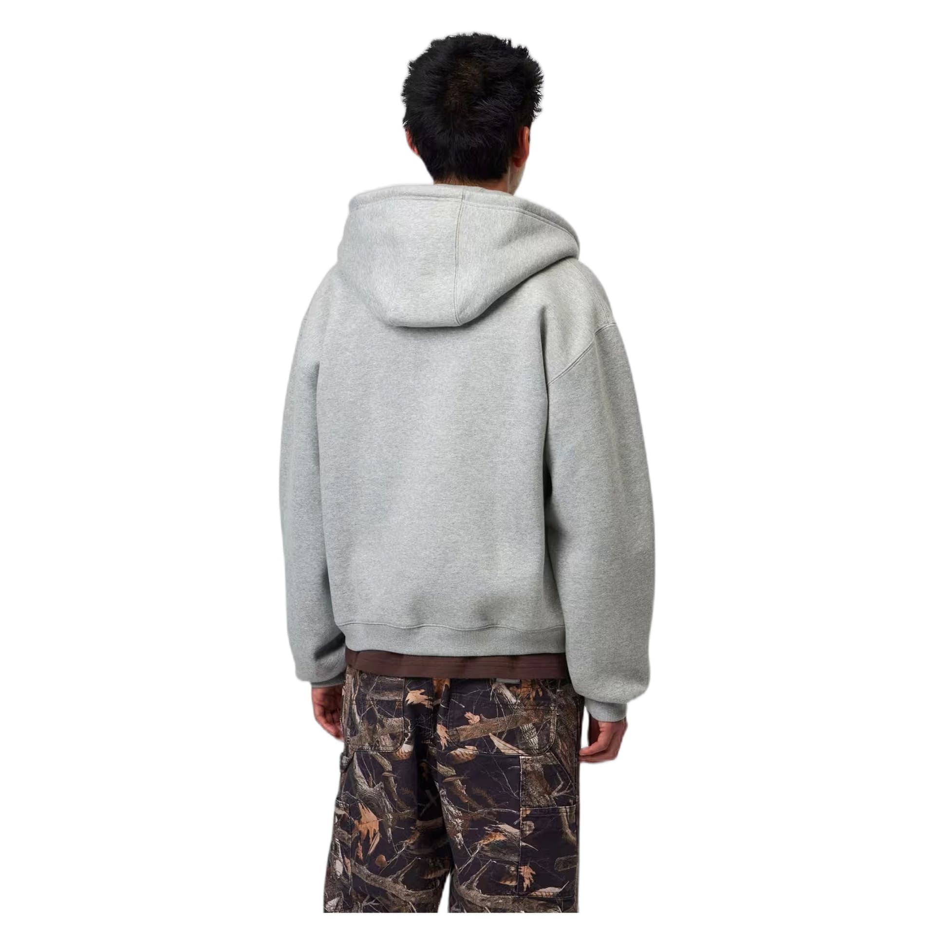 CARHARTT WIP felpa carhartt wip hooded ebbert jacket - grey heather / white - 4