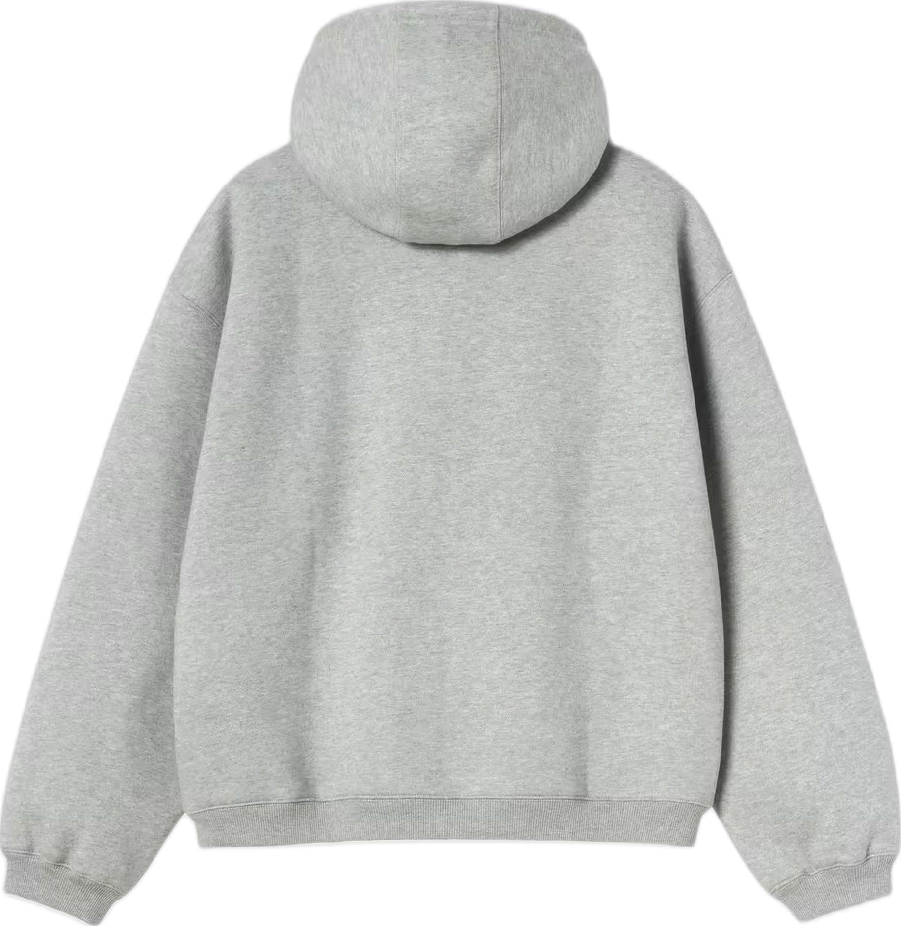 CARHARTT WIP felpa carhartt wip hooded ebbert jacket - grey heather / white - 6