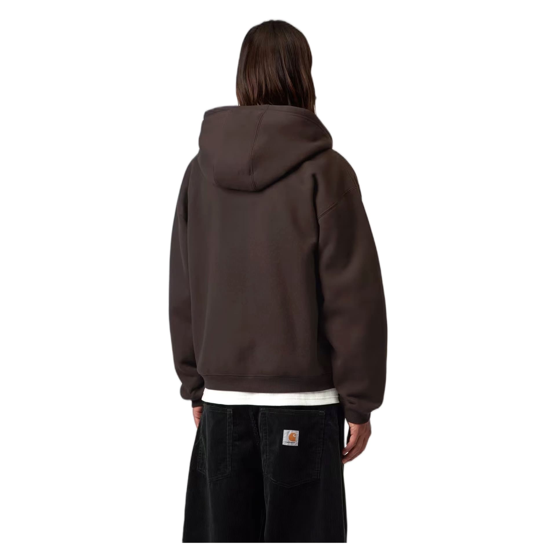 CARHARTT WIP felpa carhartt wip hooded ebbert jacket - tobacco / white - 3