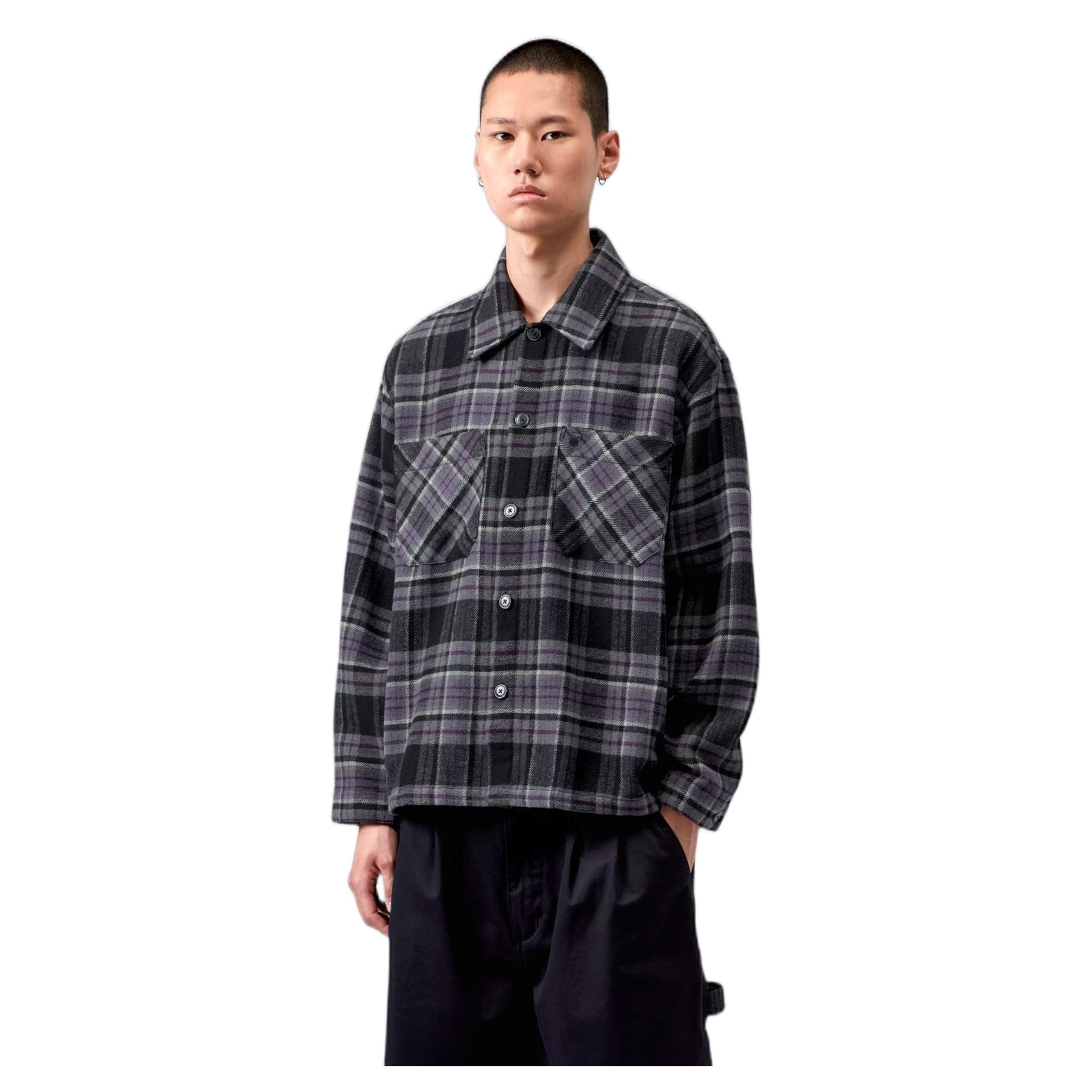CARHARTT WIP camicia carhartt wip l/s parson shirt - parson check / shady purple - 4