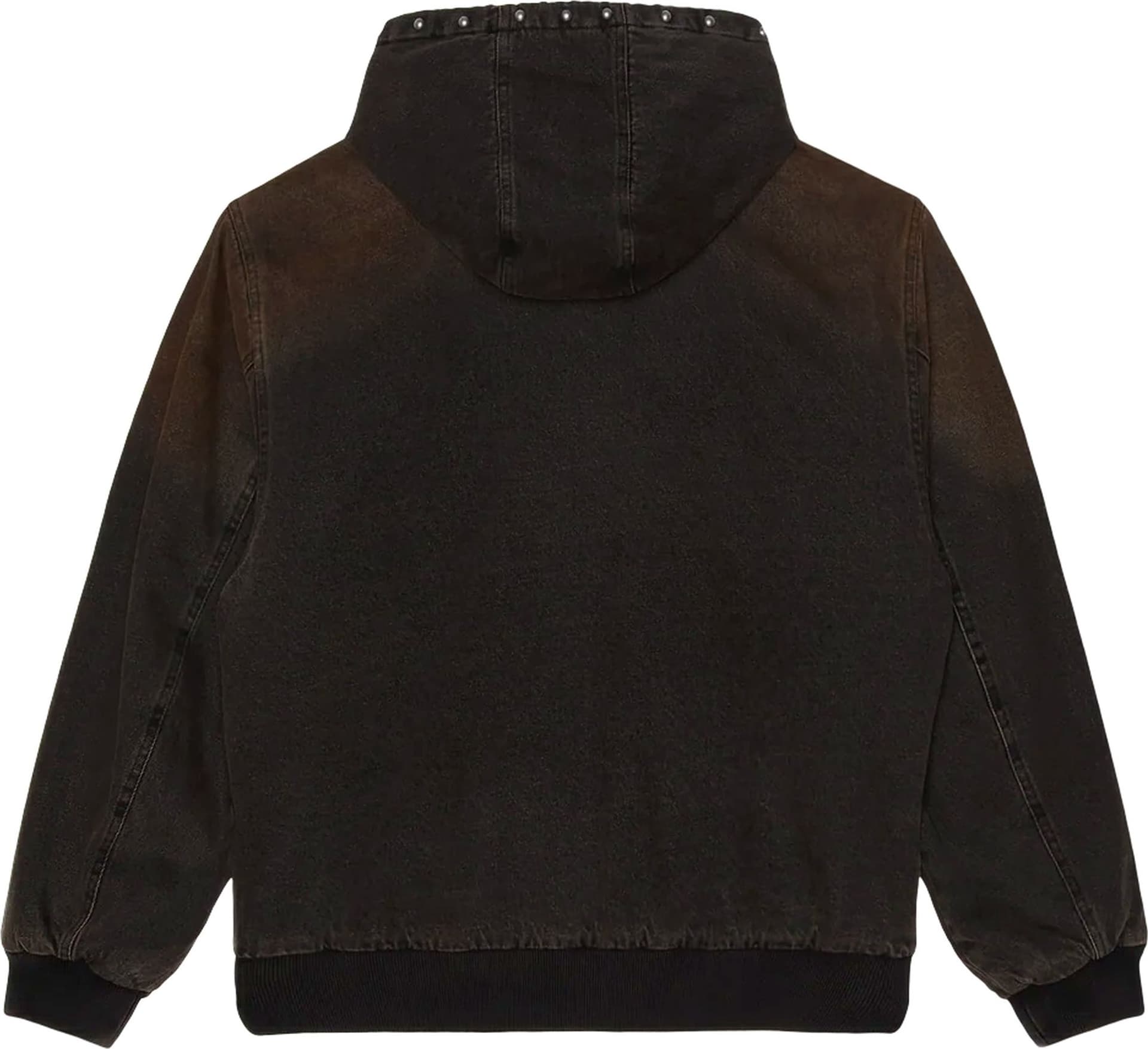 OBEY giacca obey studded zip up jacket - black rust wash - 4