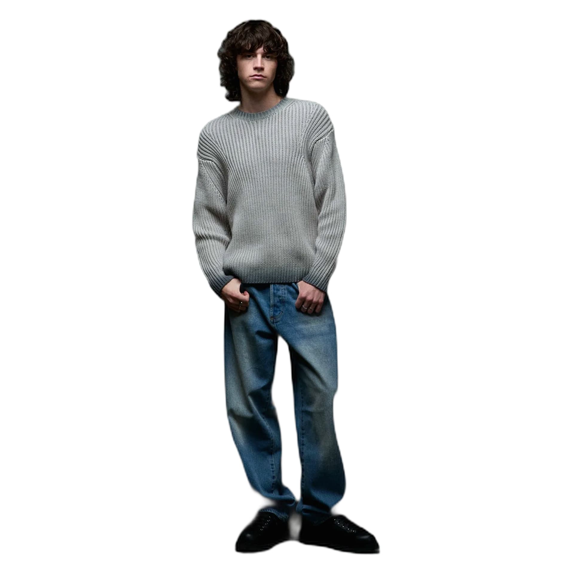 OBEY maglione obey ian faded wash sweater - grey faded wash - 2