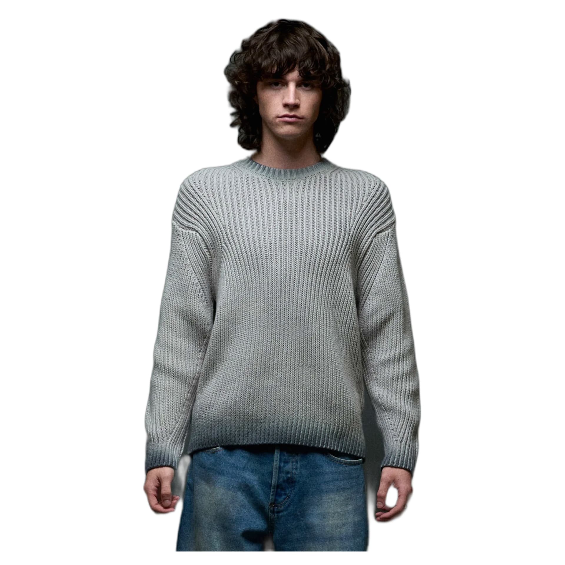OBEY maglione obey ian faded wash sweater - grey faded wash - 3