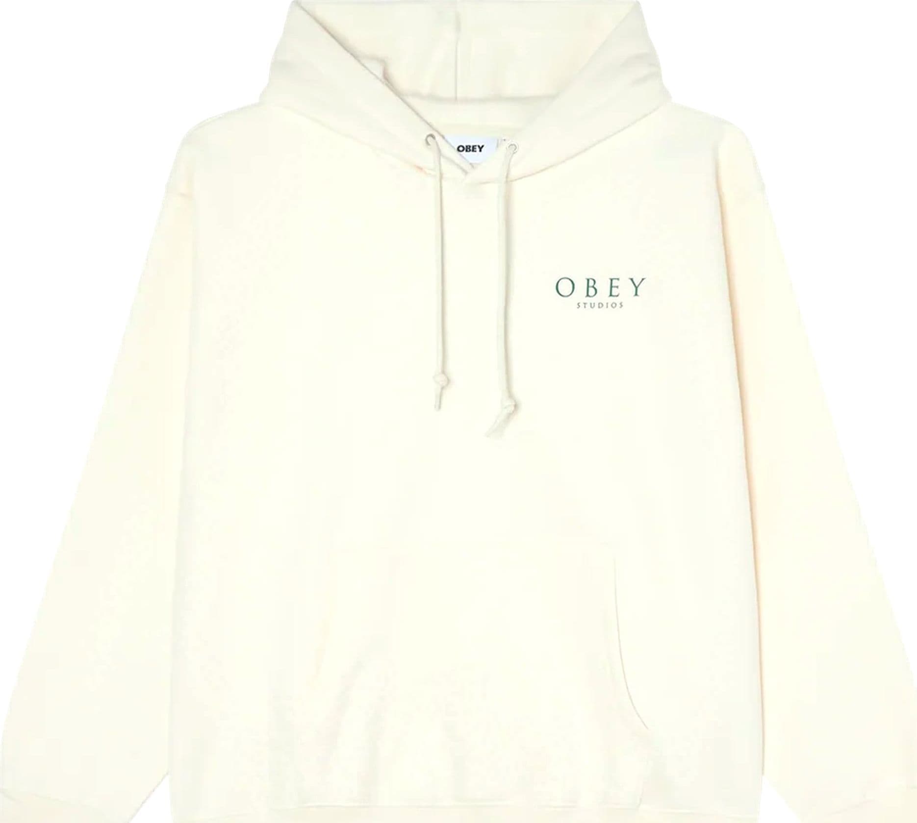 OBEY obey flores robus hood fleece - unbleached - 2