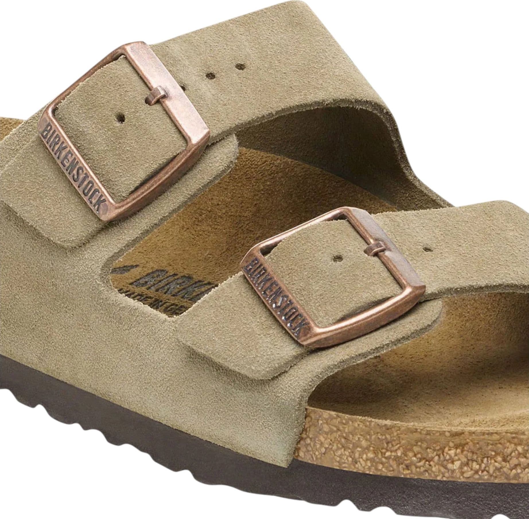 BIRKENSTOCK sandali unisex birkenstock arizona suede leather - taupe - 3