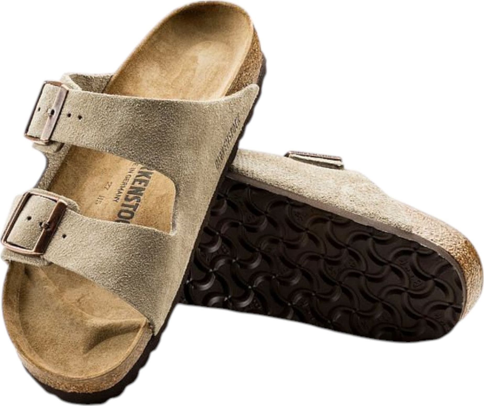 BIRKENSTOCK sandali unisex birkenstock arizona - taupe suede leather - 3