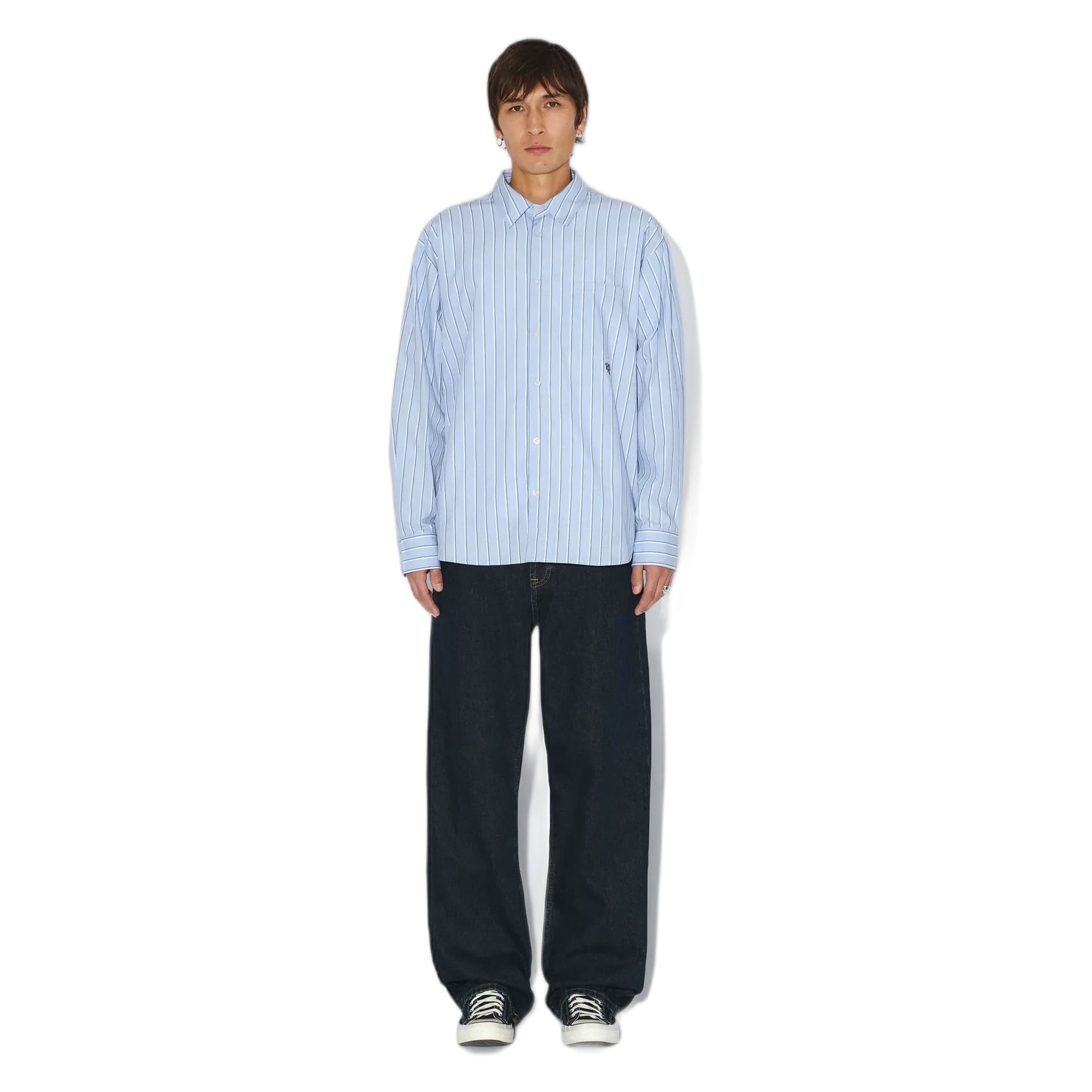 DRDENIM camicia dr.denim wes shirt - blue stripe - 3