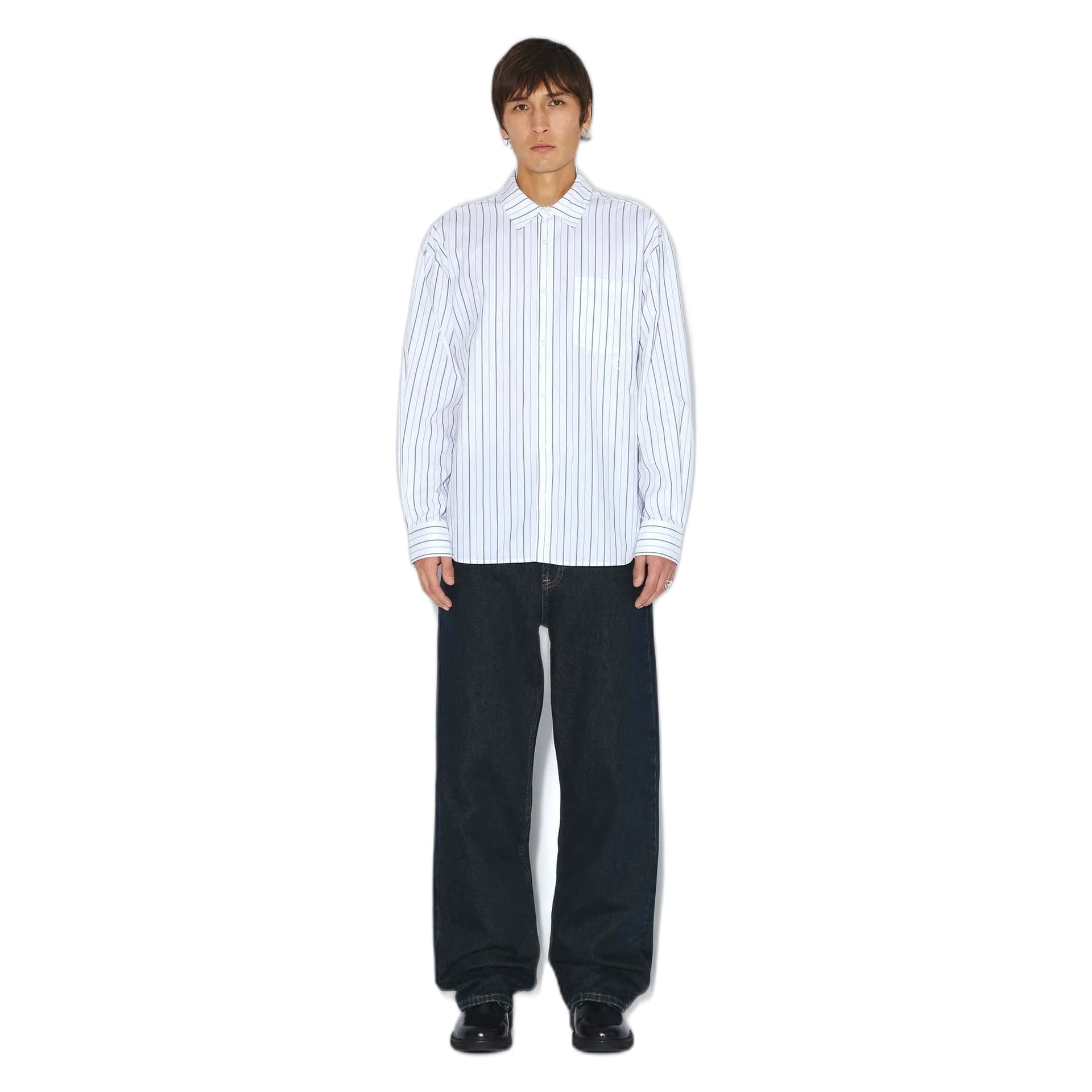DRDENIM camicia dr.denim wes shirt - ecru tan stripe - 2