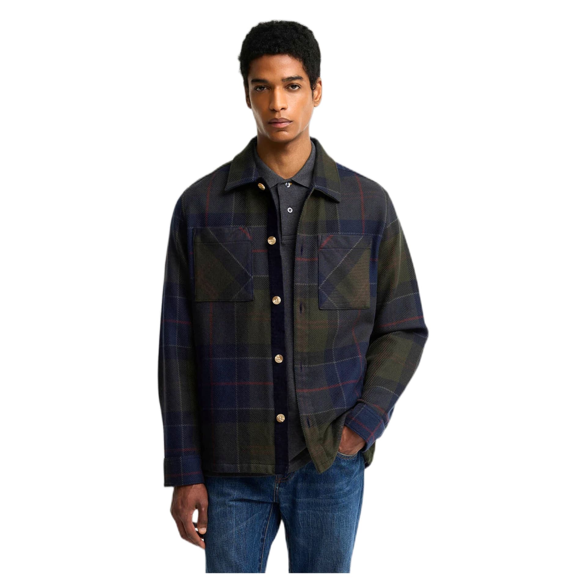 BARBOUR camicia barbour oversized tartan overshirt - shadow classic tartan - 2