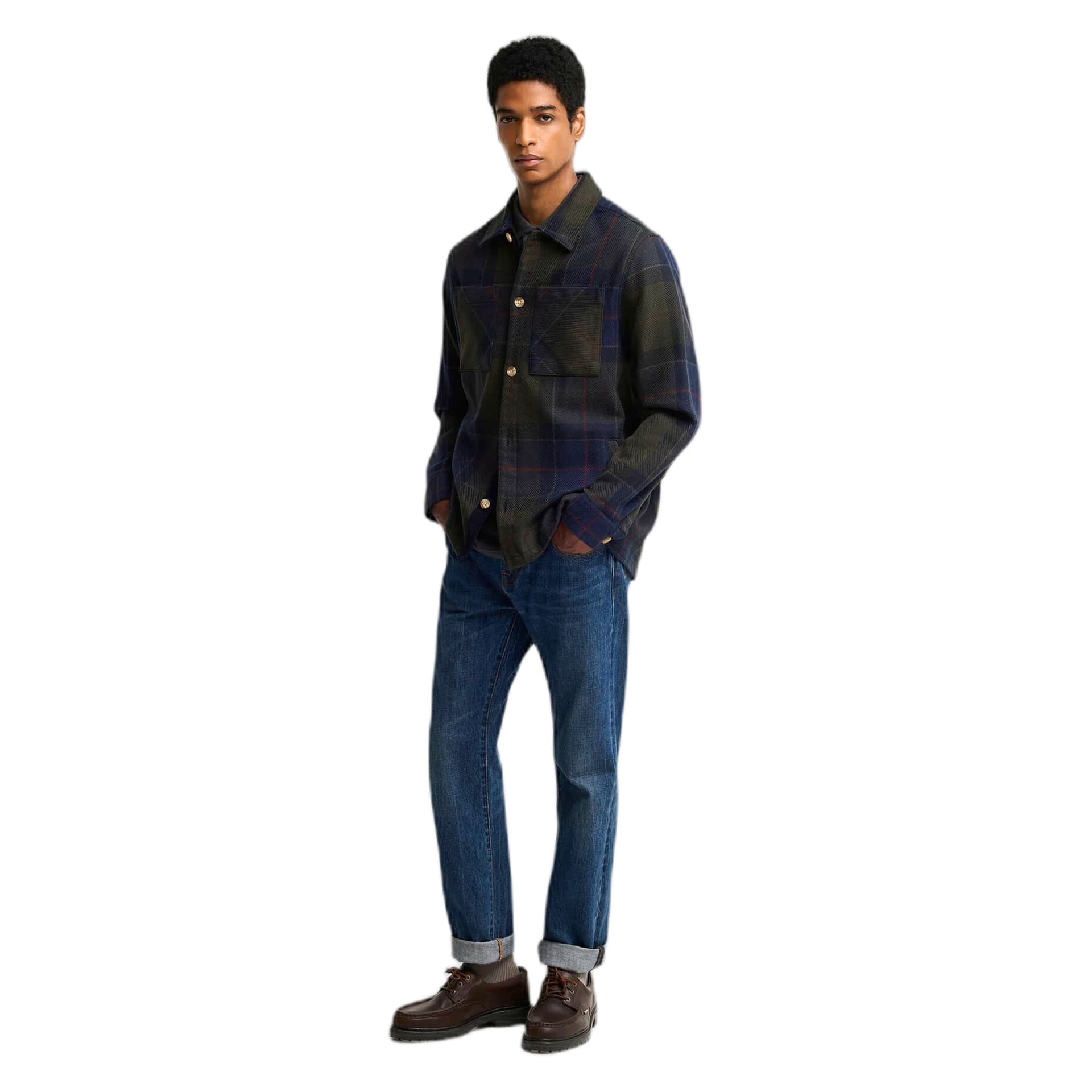 BARBOUR camicia barbour oversized tartan overshirt - shadow classic tartan - 4