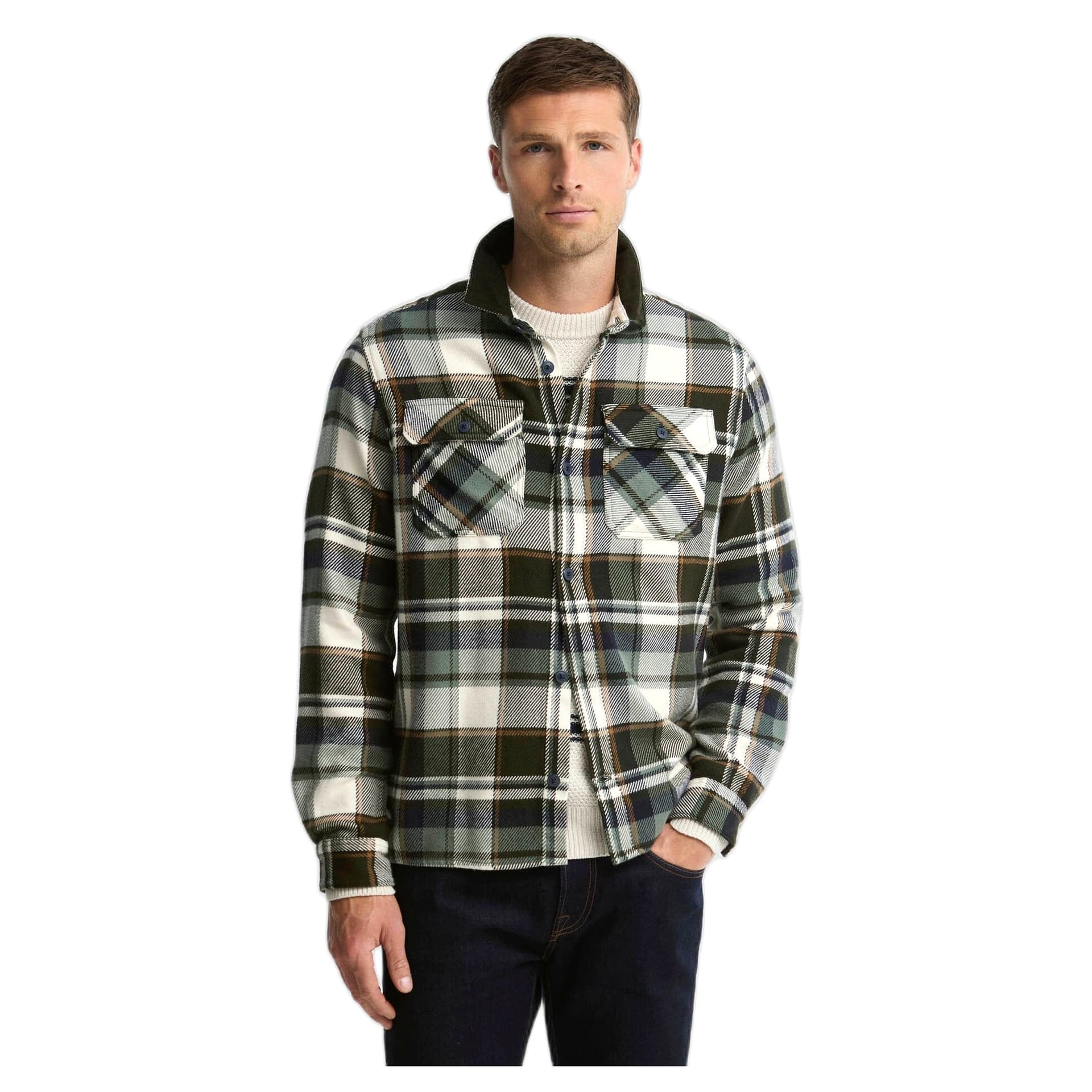 BARBOUR camicia grasmoor relaxed checked - mid olive - 2