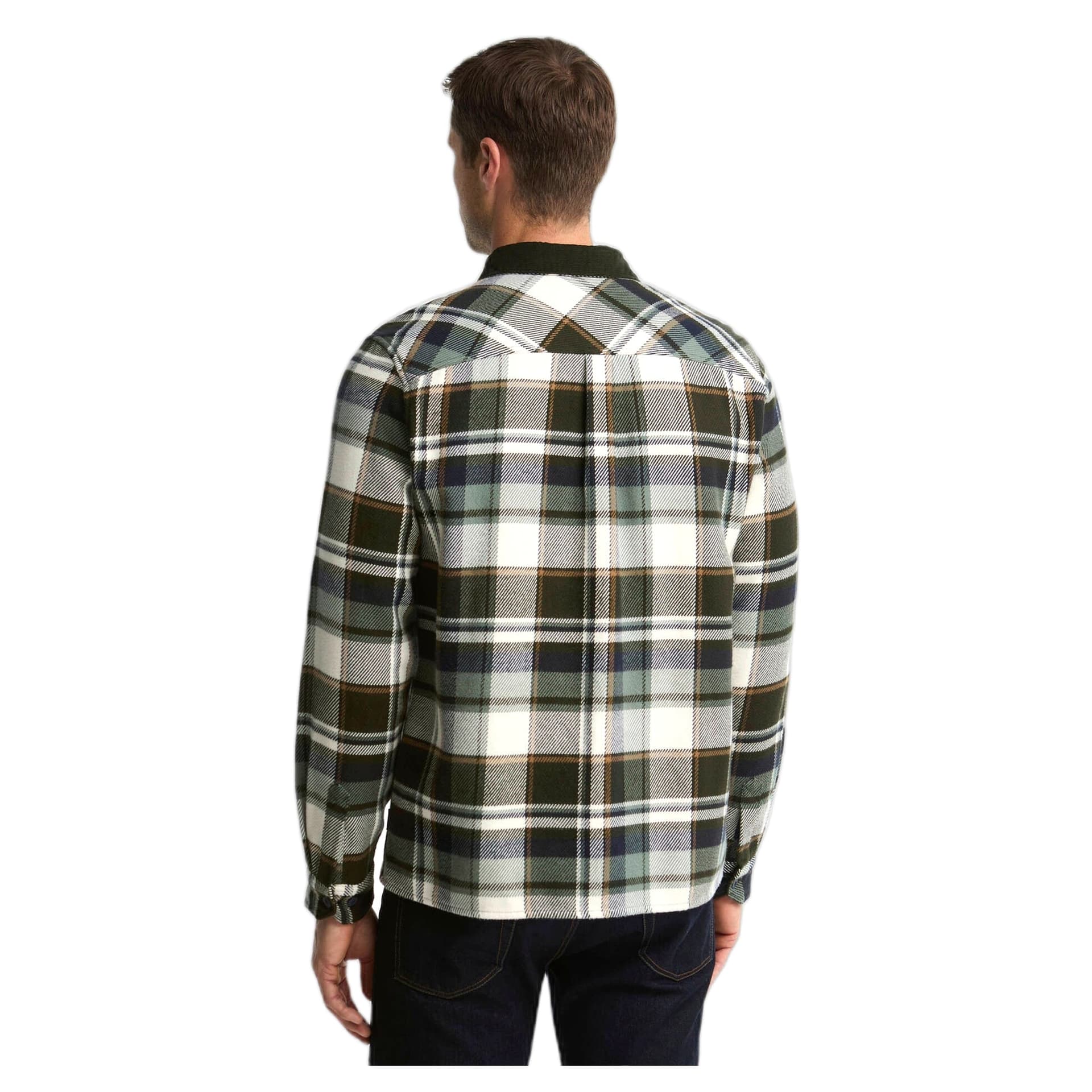 BARBOUR camicia grasmoor relaxed checked - mid olive - 4