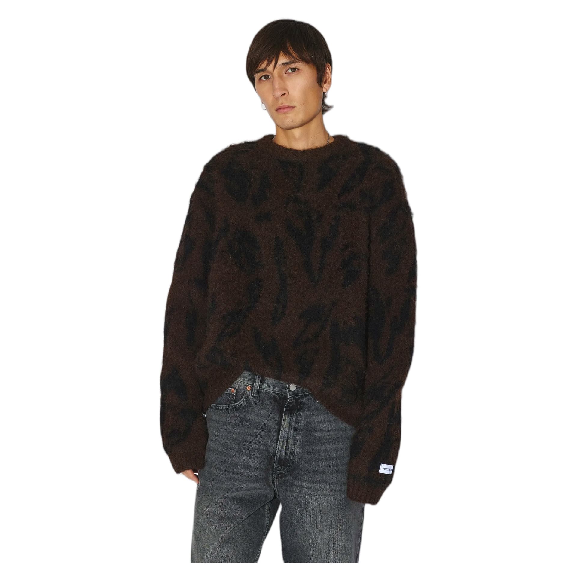 DRDENIM maglione dr.denim mic sweater - brown black scribble - 2