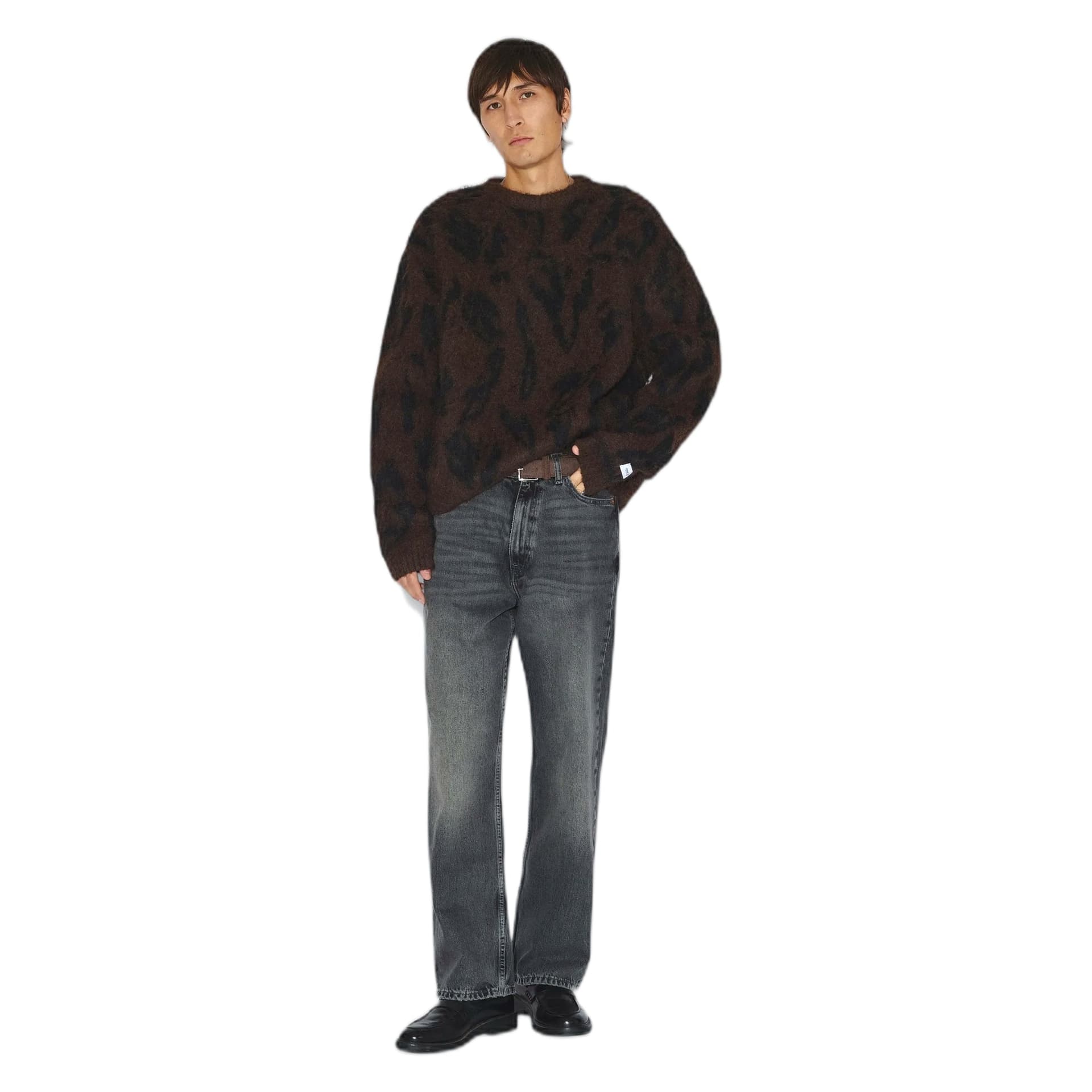 DRDENIM maglione dr.denim mic sweater - brown black scribble - 4