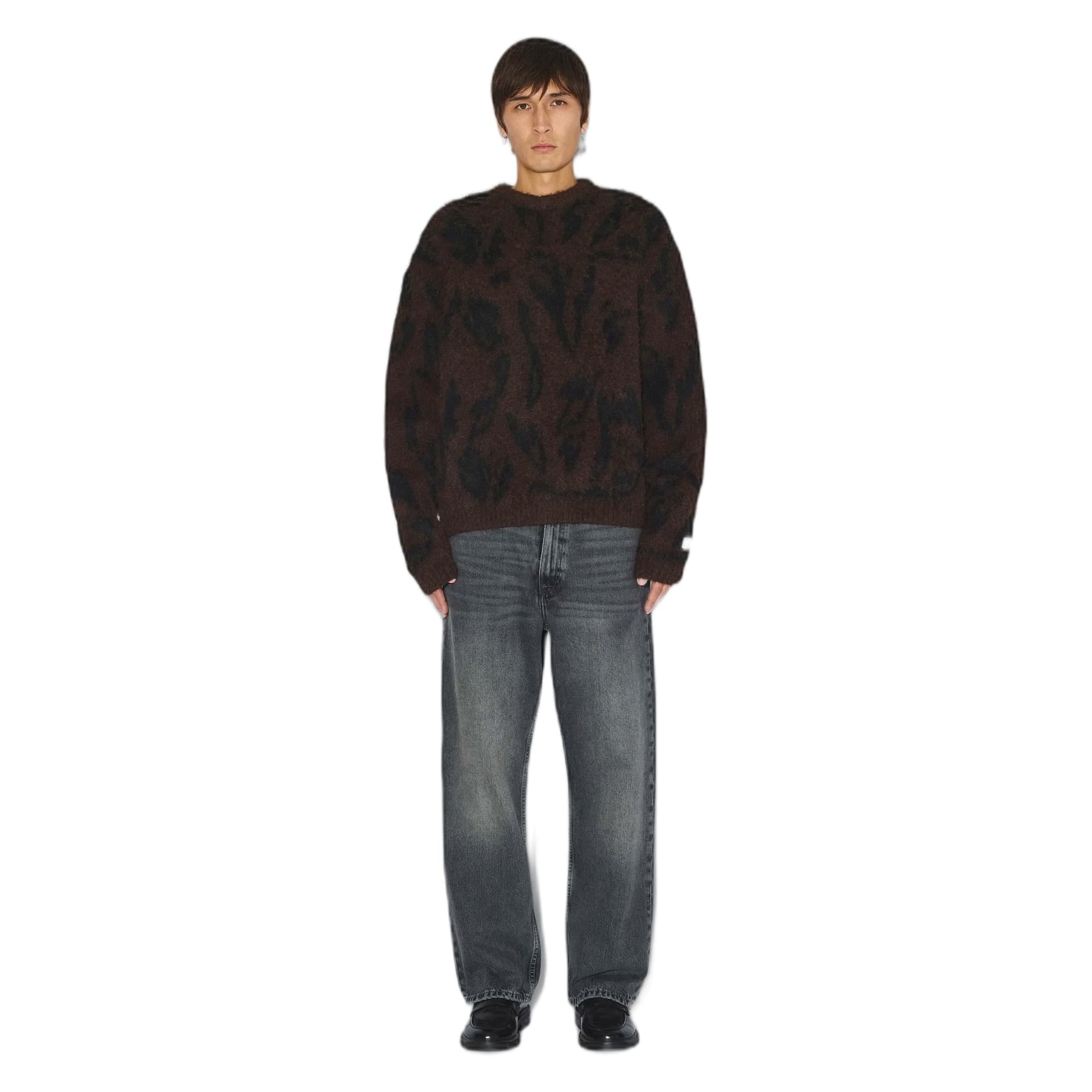 DRDENIM maglione dr.denim mic sweater - brown black scribble - 5