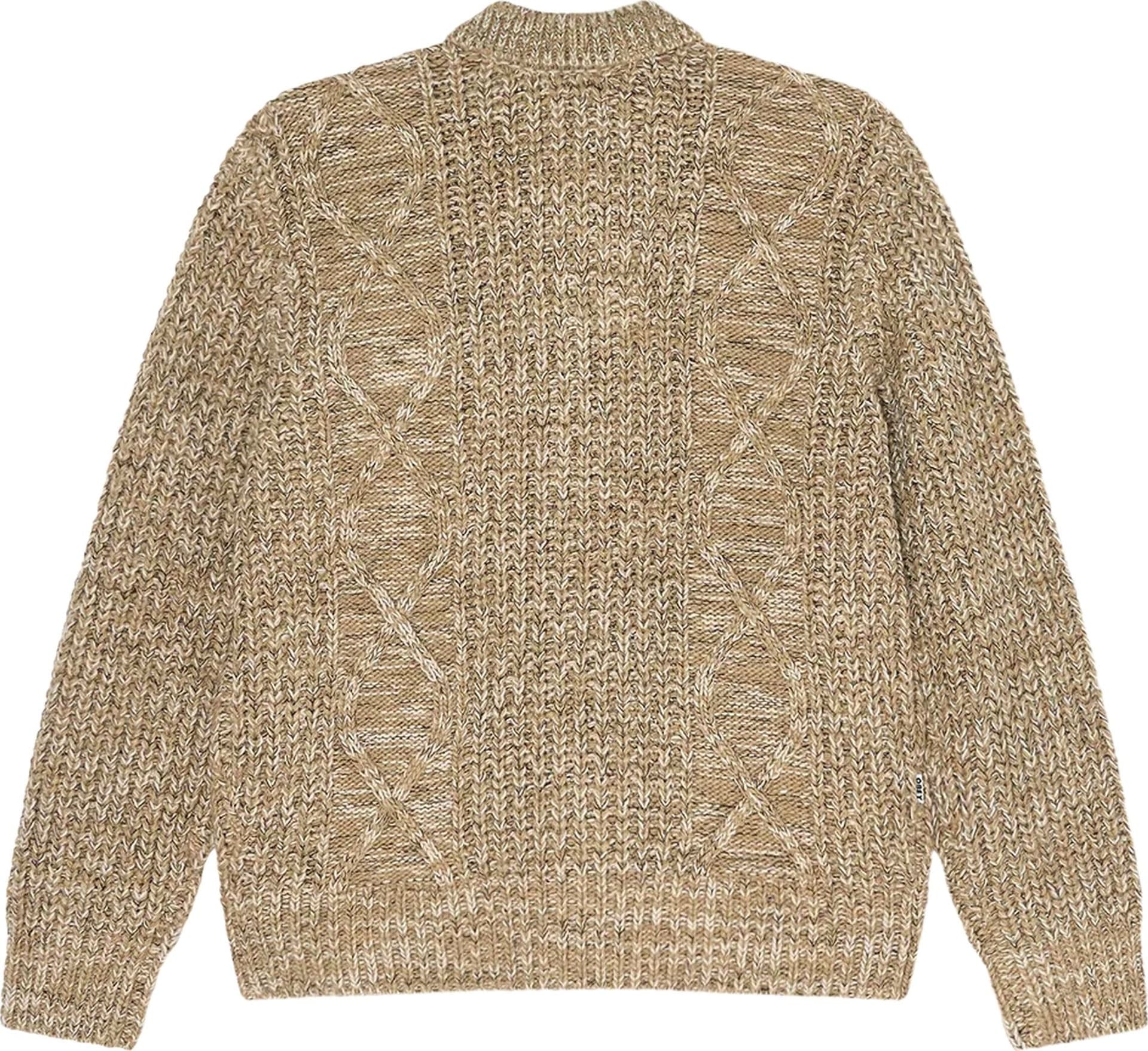 OBEY cardigan obey isar button up sweater - silver sage multi - 4