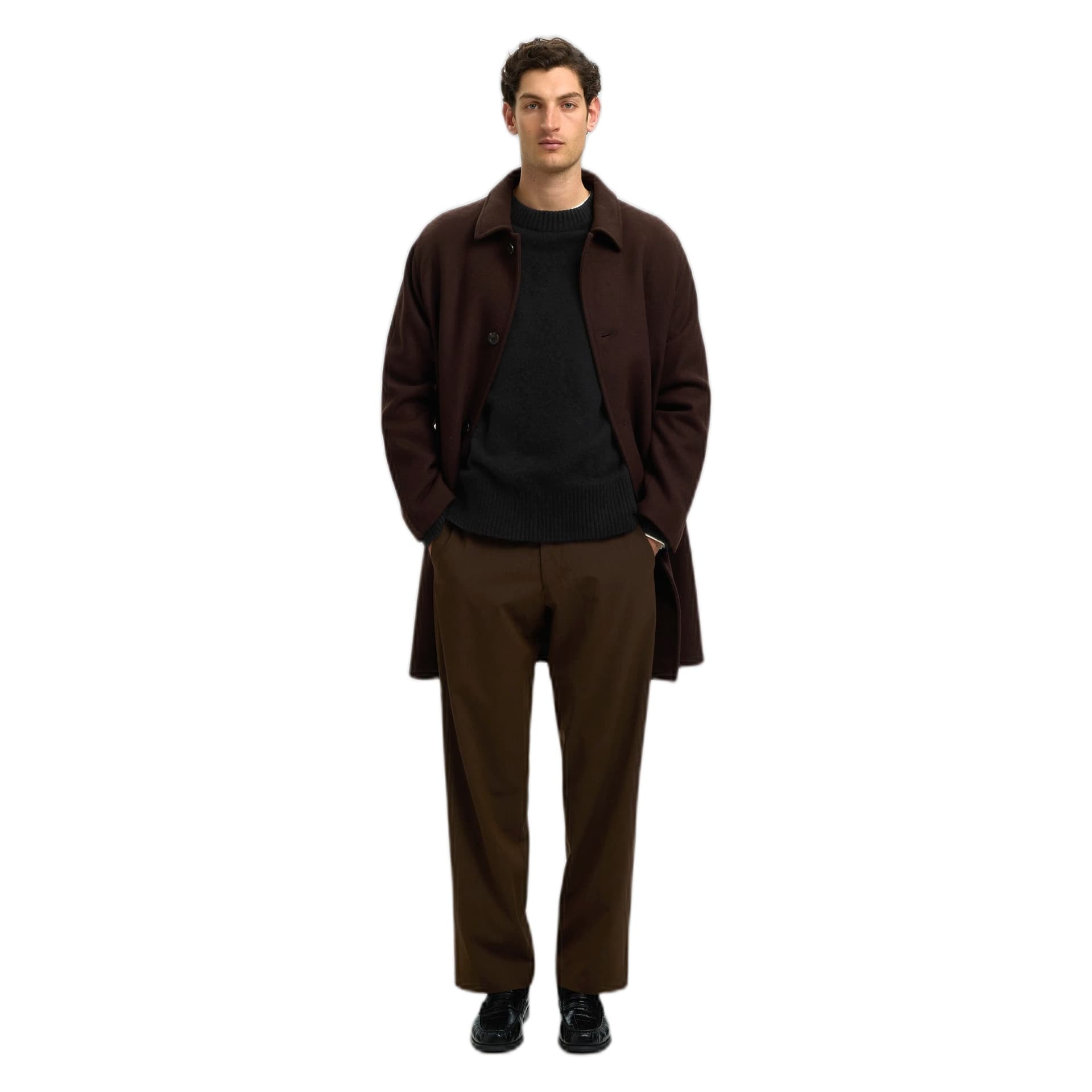 SELECTED HOMME maglione selected homme calle cashmere blend crew neck - black - 5