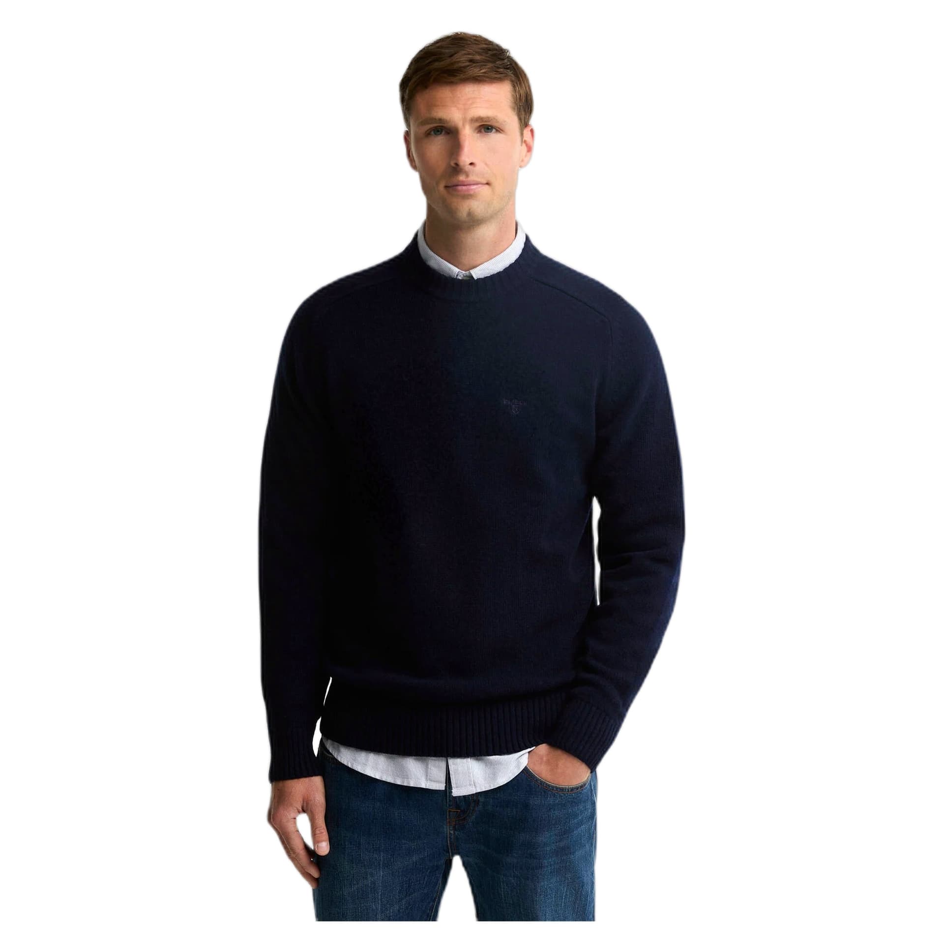 BARBOUR maglione barbour newton crew neck sweater - navy - 2