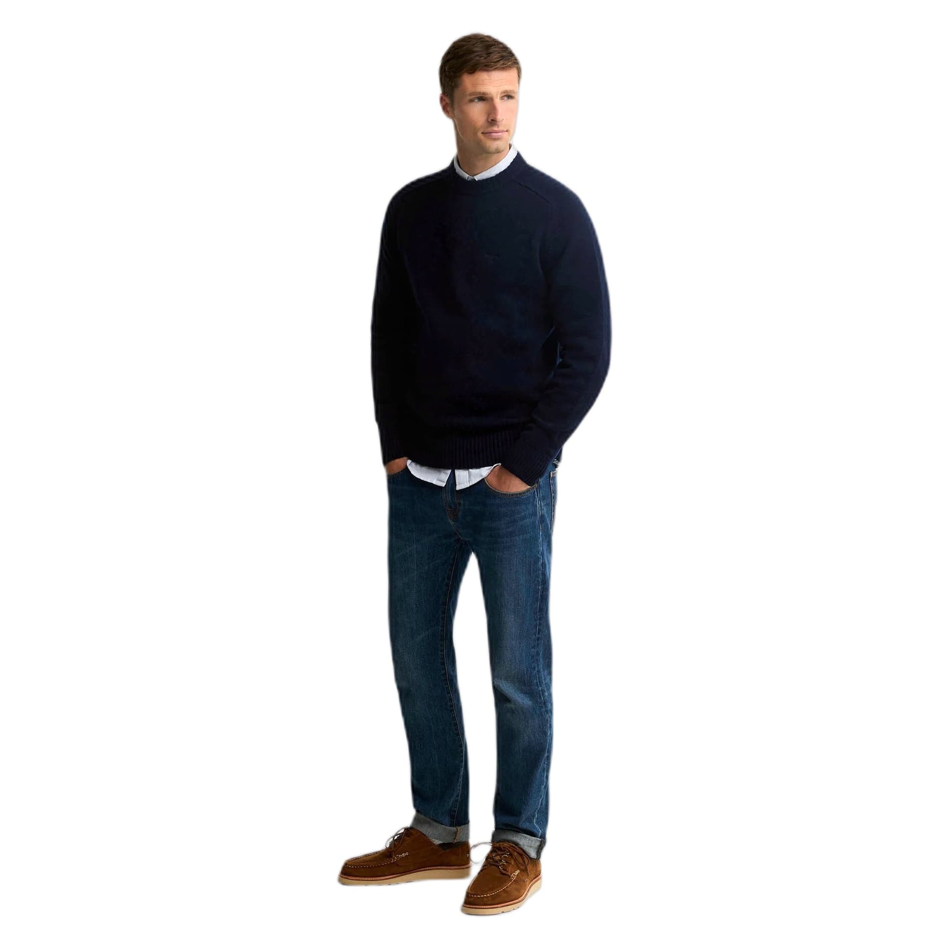 BARBOUR maglione barbour newton crew neck sweater - navy - 3