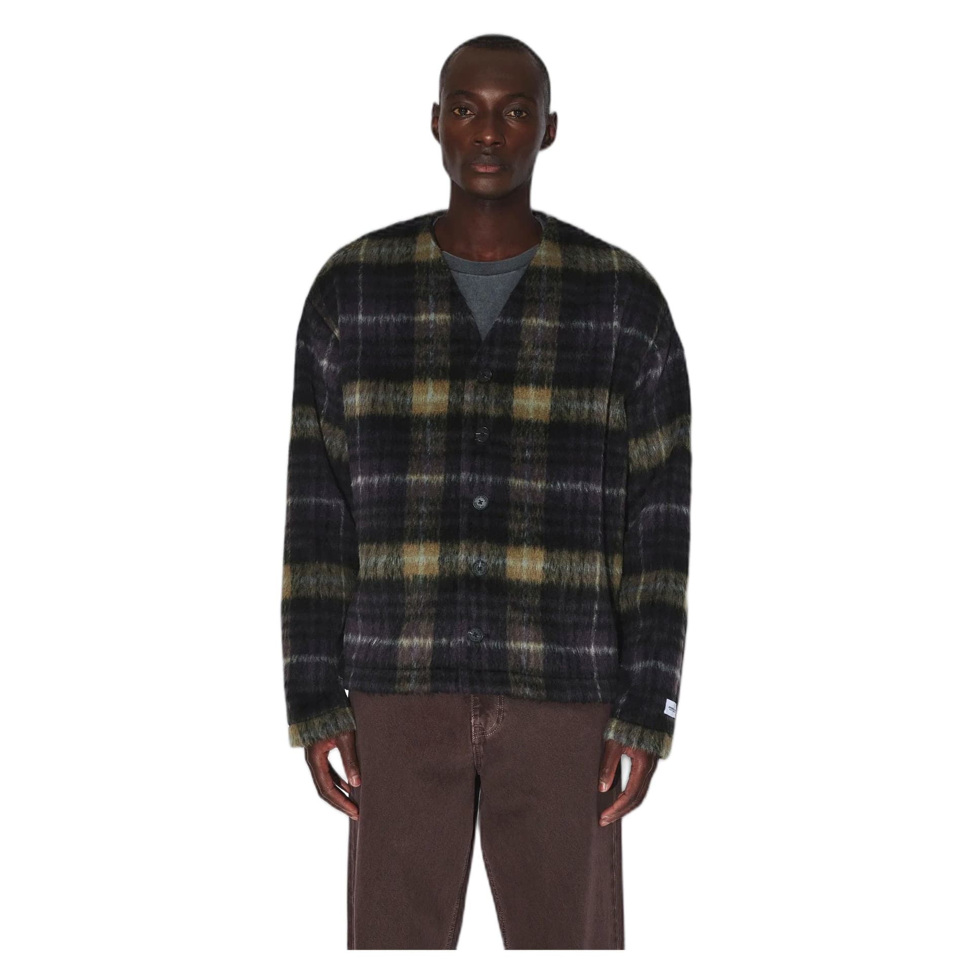 DRDENIM cardigan dr.denim julian cardigan - black olive check - 2