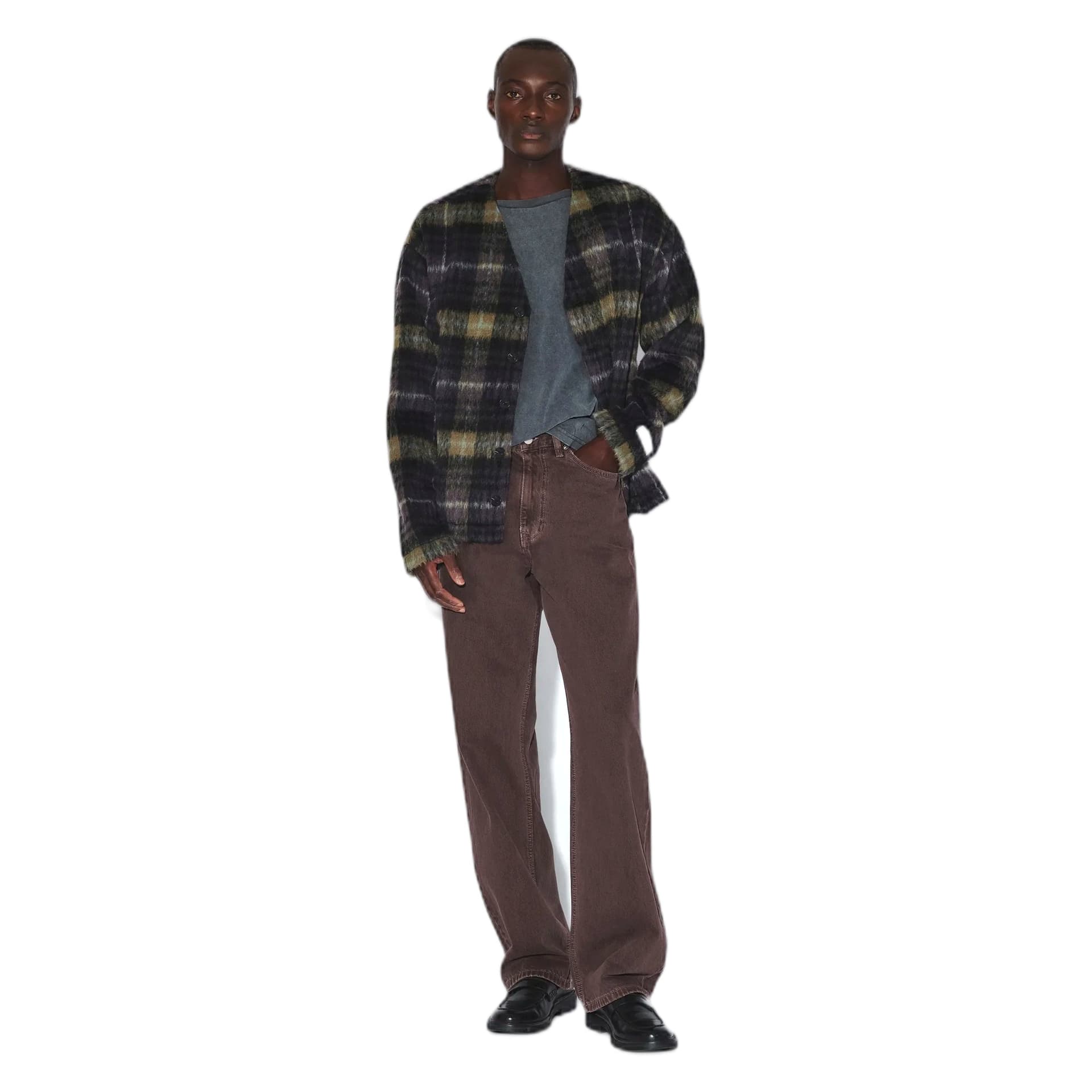 DRDENIM cardigan dr.denim julian cardigan - black olive check - 6