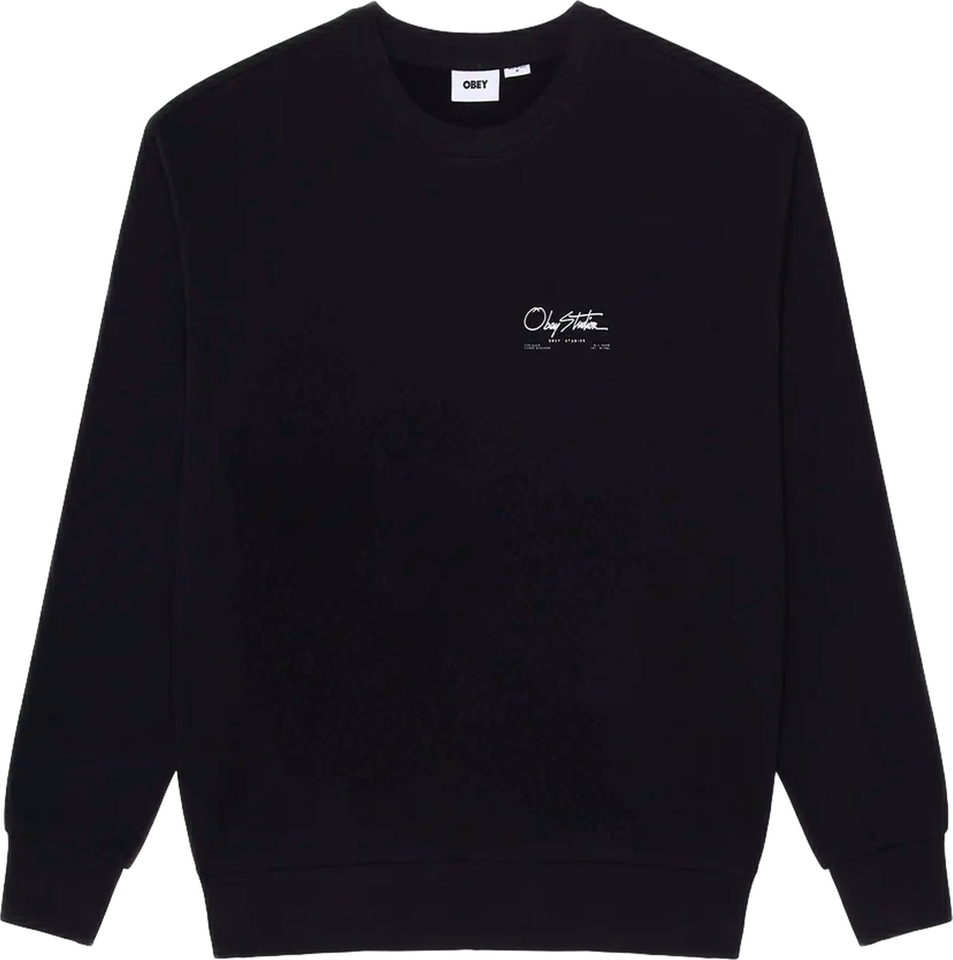 OBEY felpa obey autograph crew fleece - black - 2