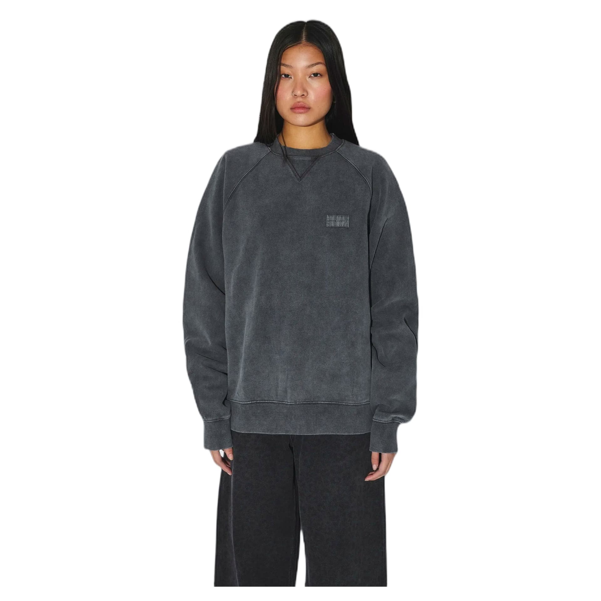 DRDENIM felpa dr.denim andie sweater - grey black overdye - 2