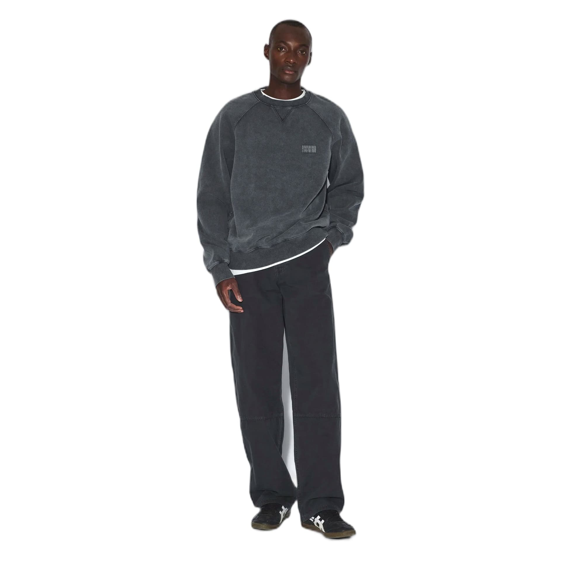 DRDENIM felpa dr.denim andie sweater - grey black overdye - 4