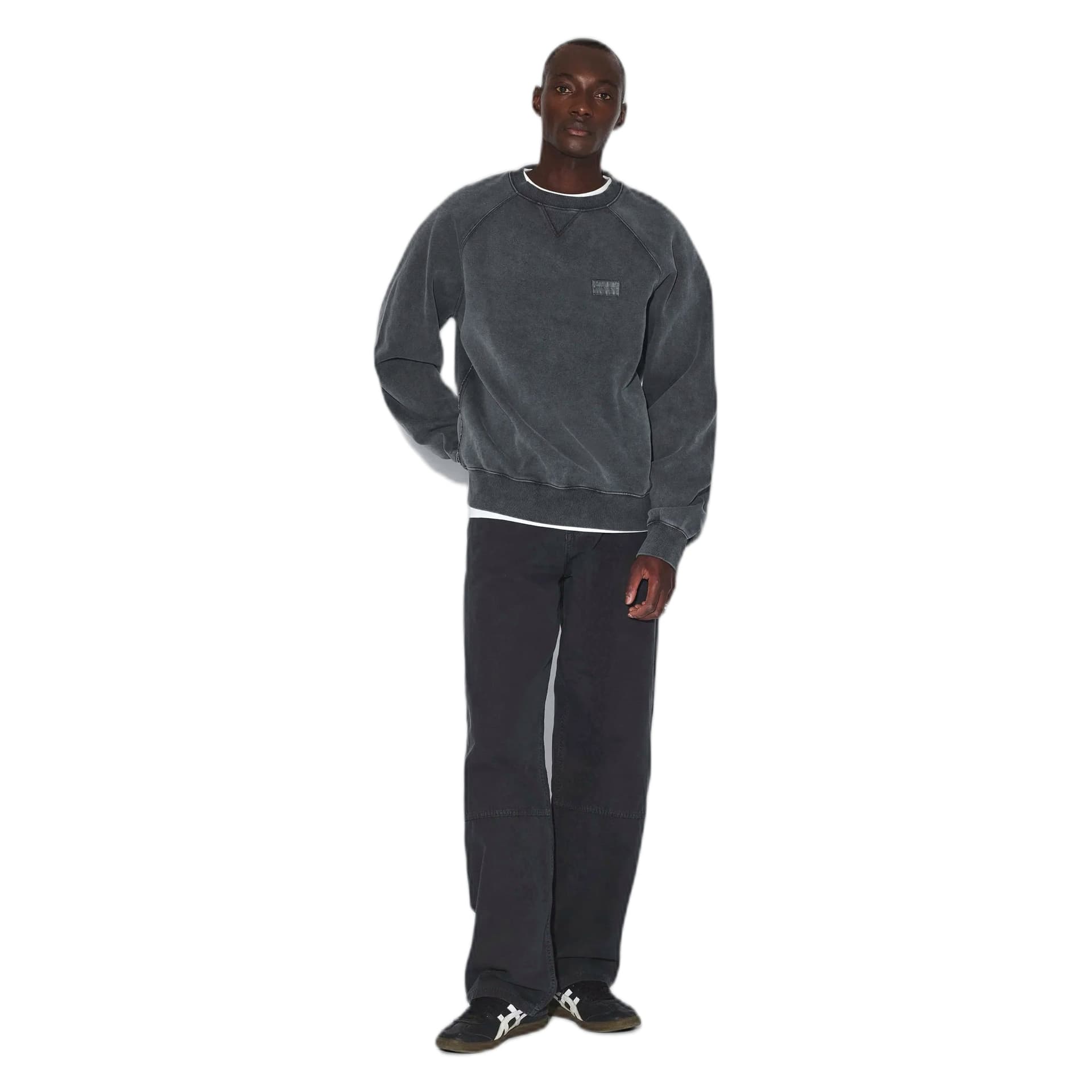 DRDENIM felpa dr.denim andie sweater - grey black overdye - 7
