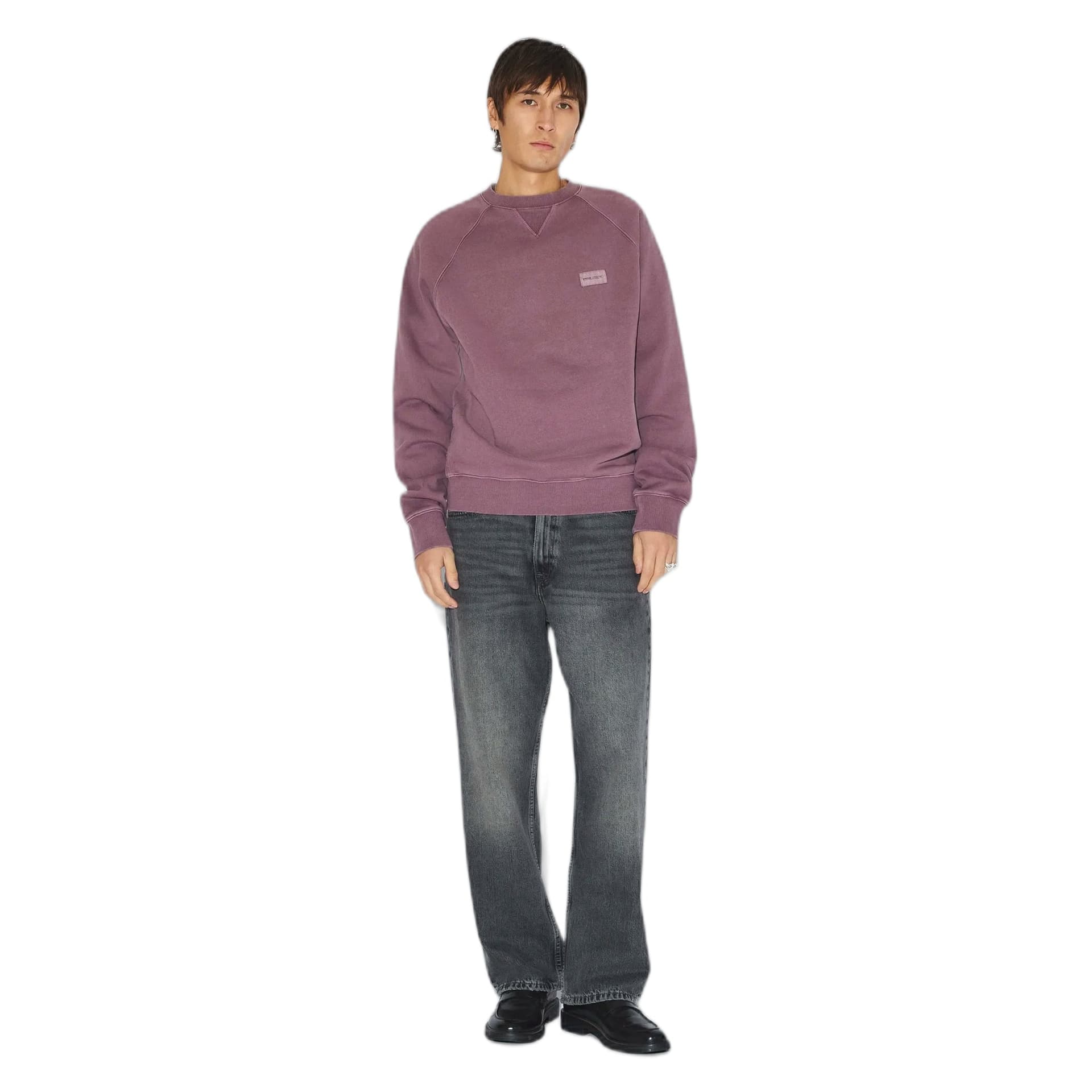 DRDENIM felpa dr.denim andie sweater - aubergine overdye - 2