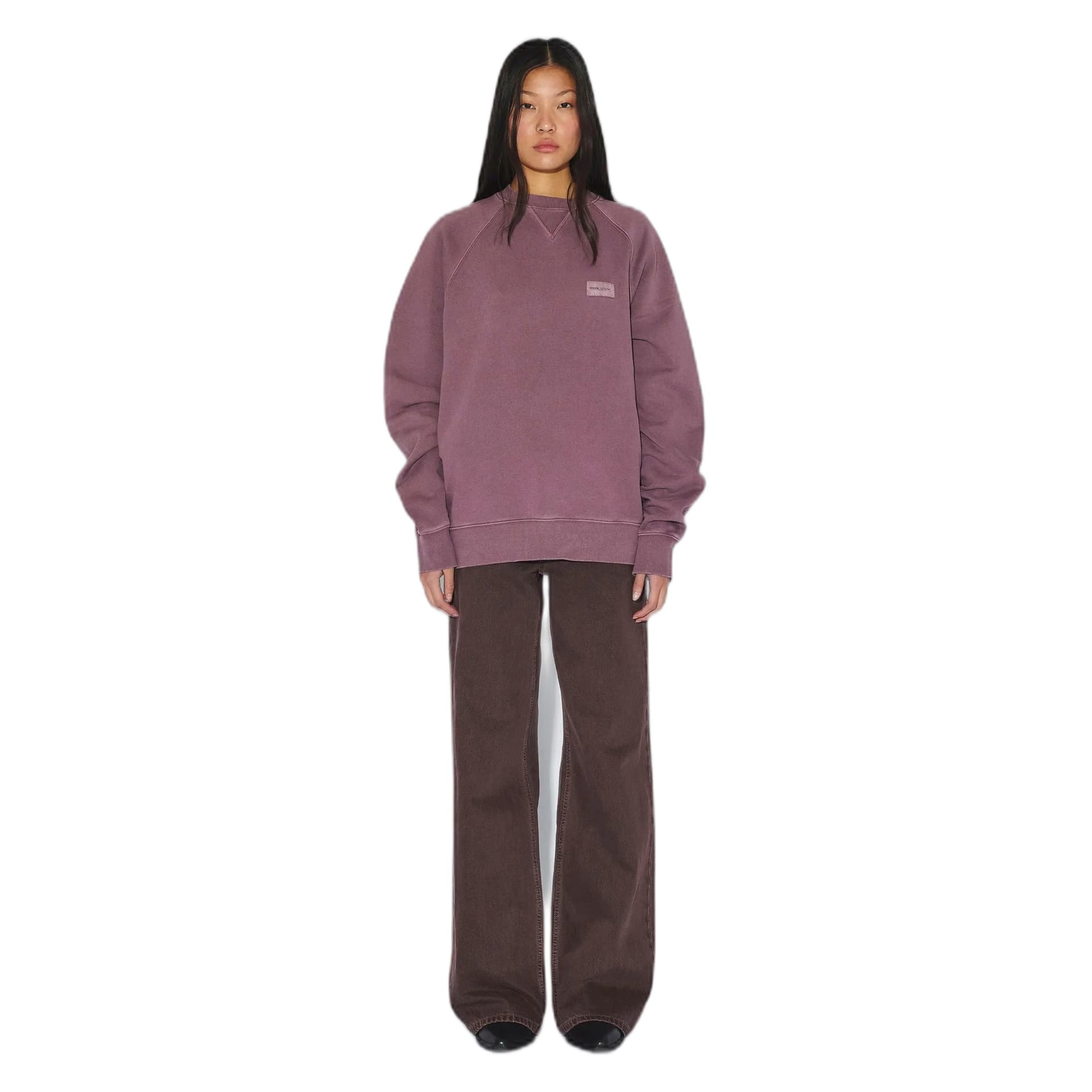DRDENIM felpa dr.denim andie sweater - aubergine overdye - 3
