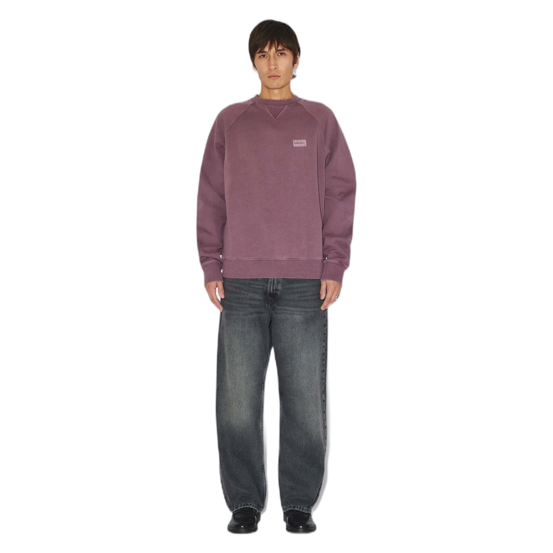 DRDENIM felpa dr.denim andie sweater - aubergine overdye - 4