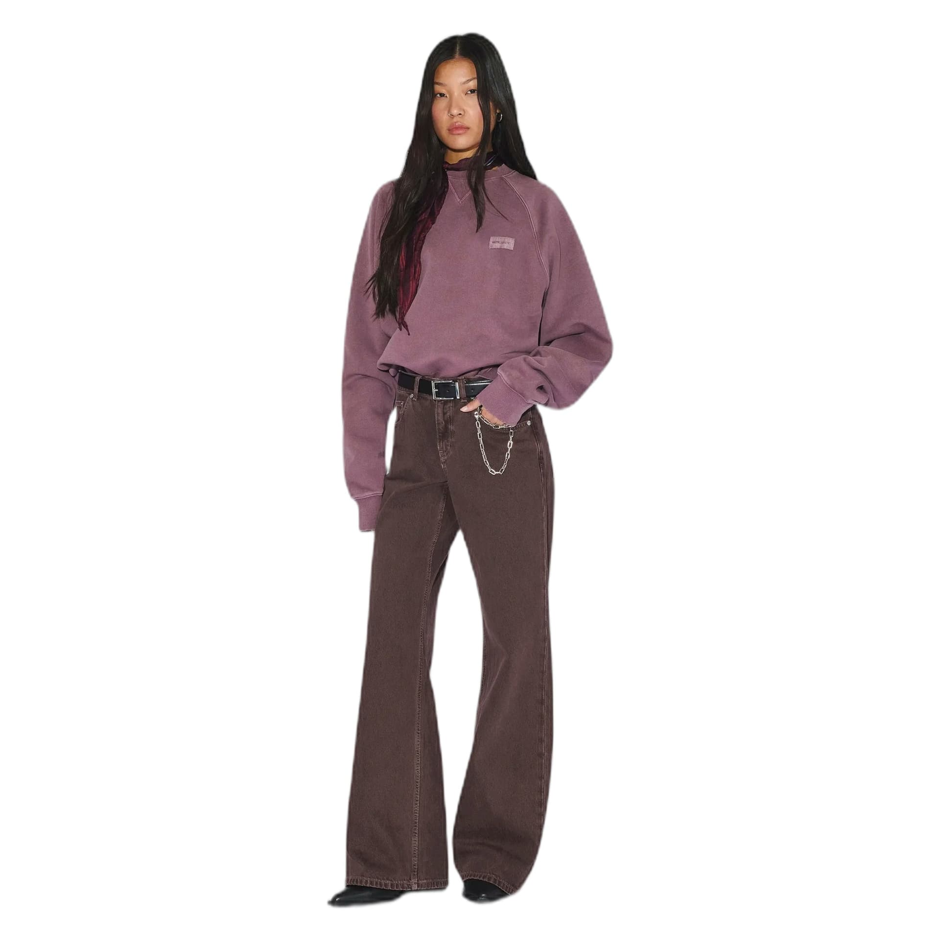 DRDENIM felpa dr.denim andie sweater - aubergine overdye - 5