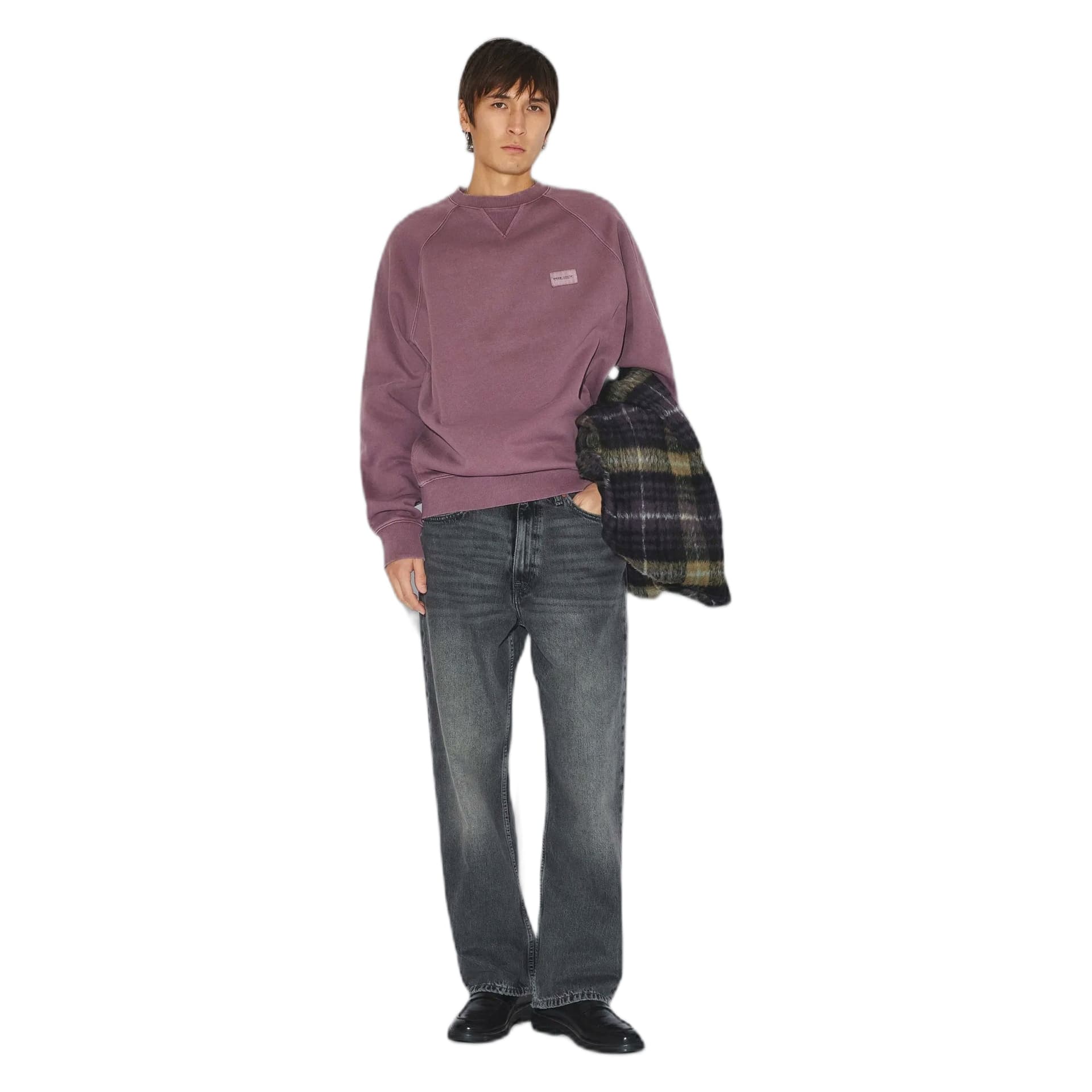 DRDENIM felpa dr.denim andie sweater - aubergine overdye - 6