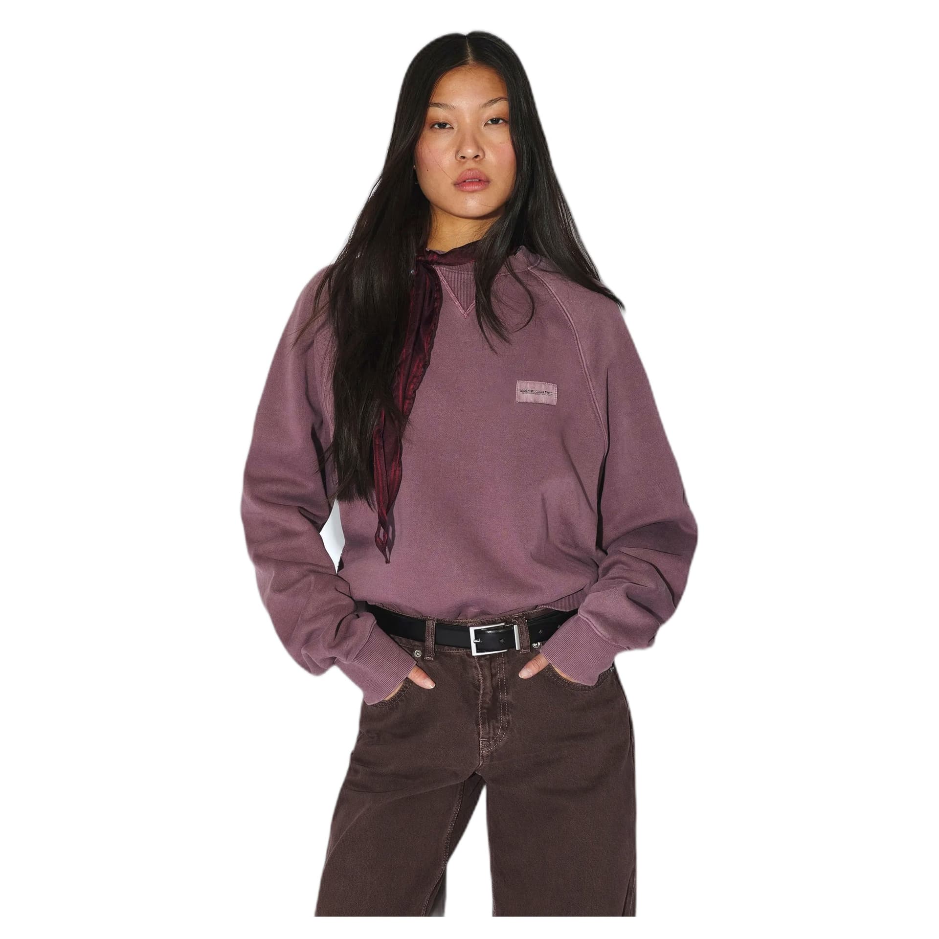 DRDENIM felpa dr.denim andie sweater - aubergine overdye - 7
