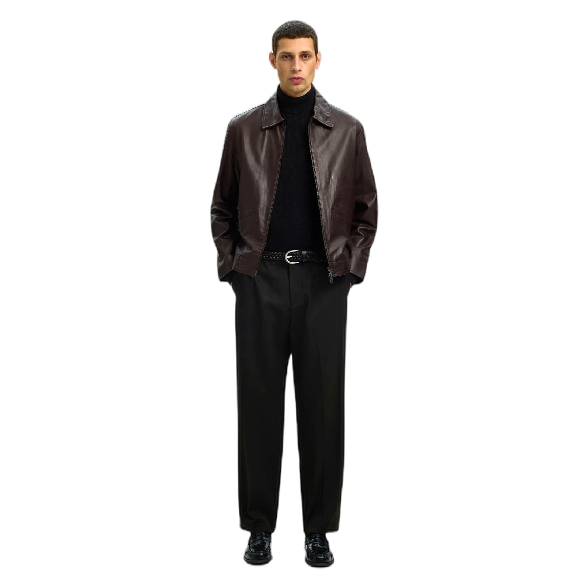 SELECTED HOMME pantaloni selected homme loose luke wool blend pant - black - 3